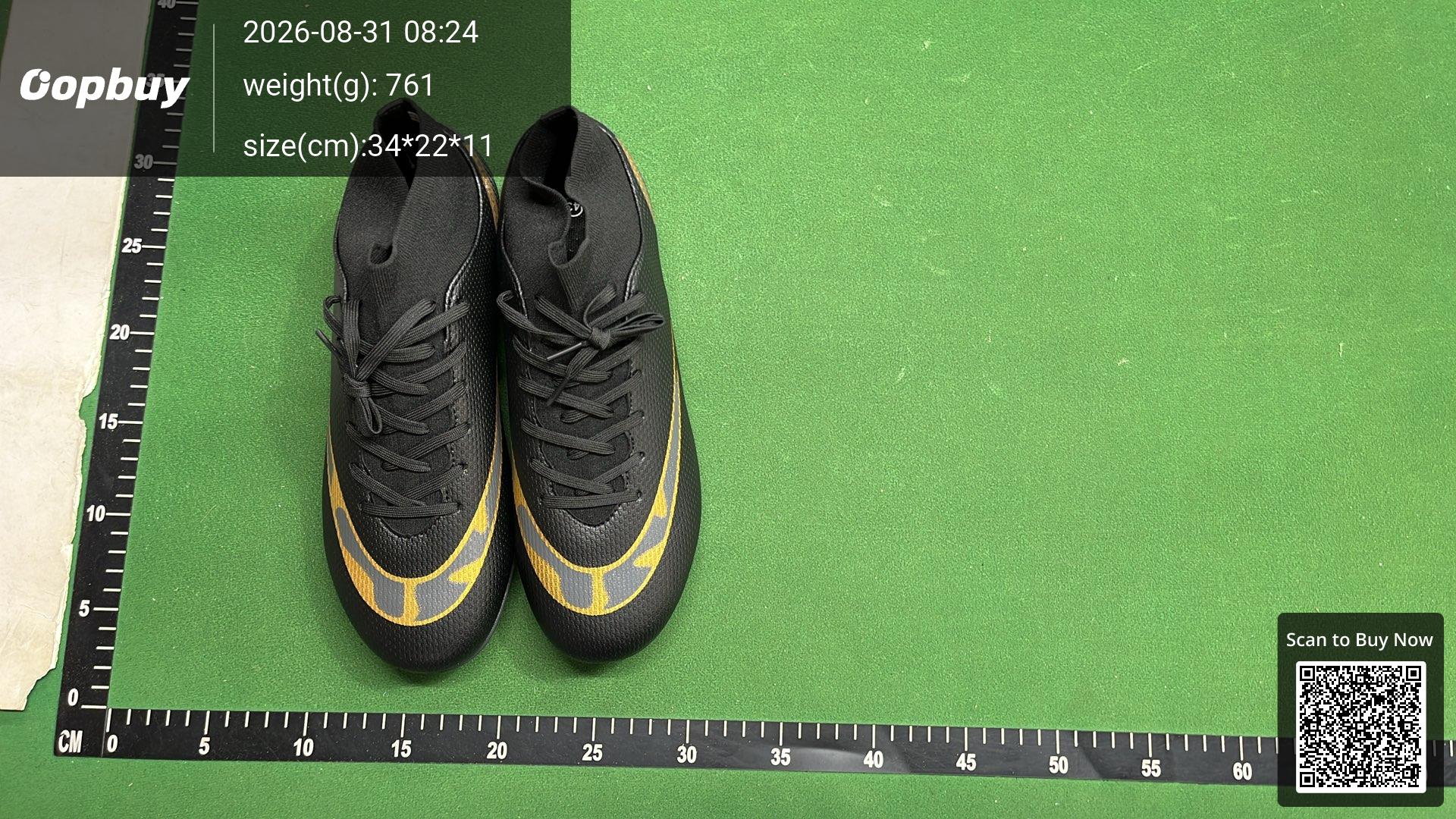 Foto QC 6 de Daoquan Soccer Cleats High White Gold