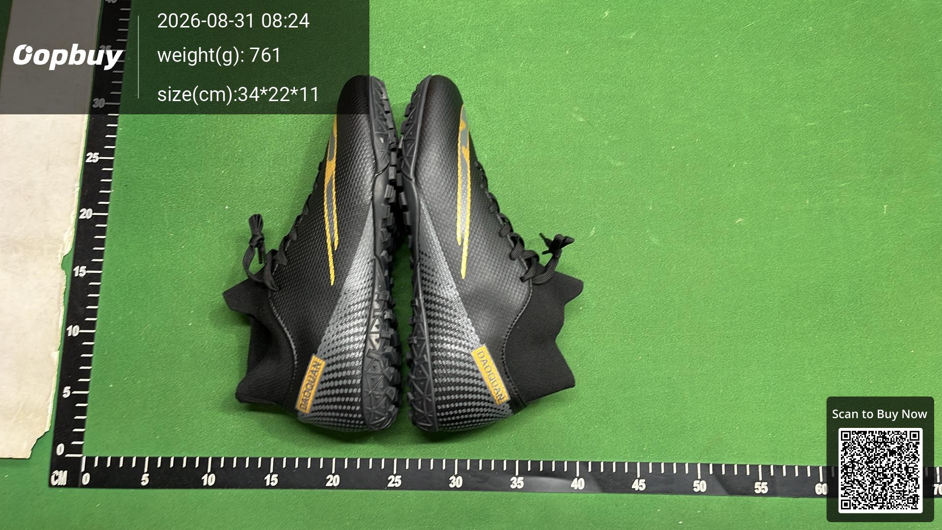 Foto QC 5 de Daoquan Soccer Cleats High White Gold