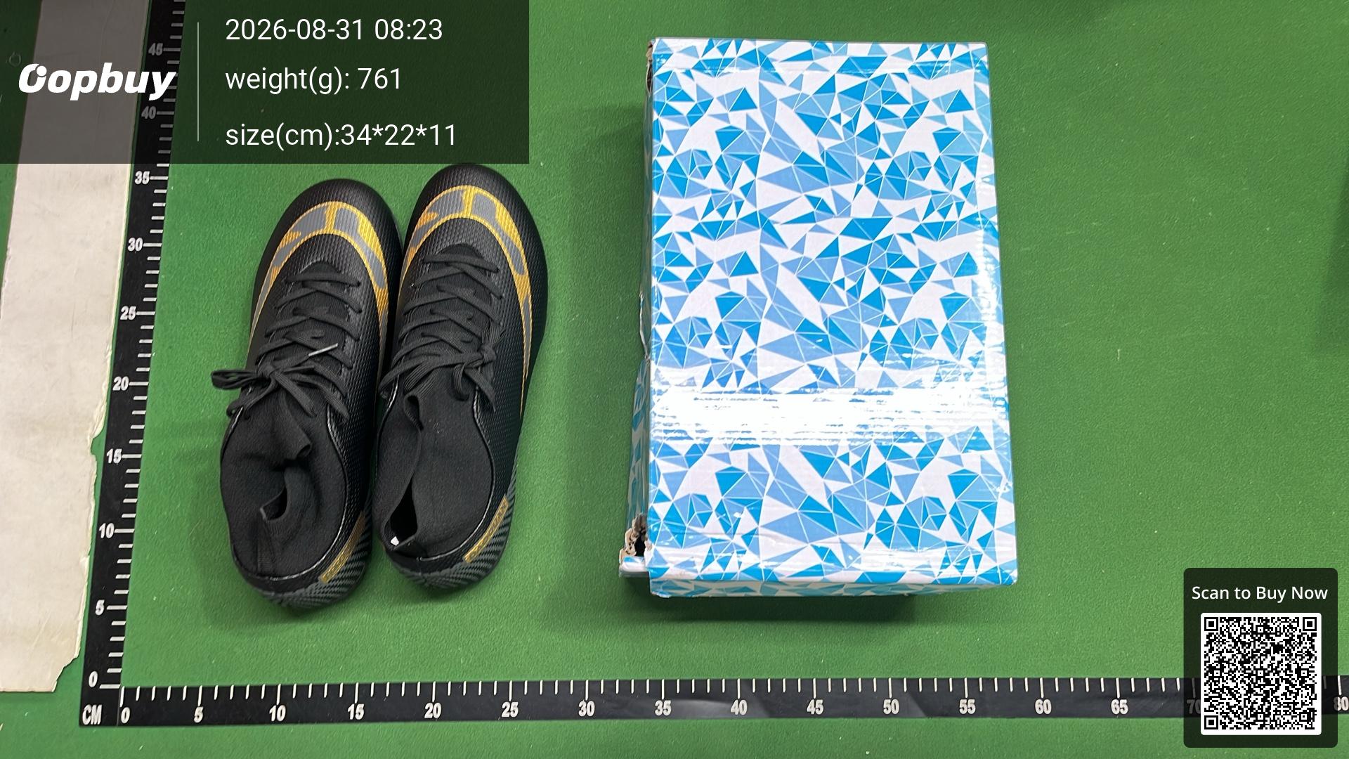 Foto QC 1 de Daoquan Soccer Cleats High White Gold