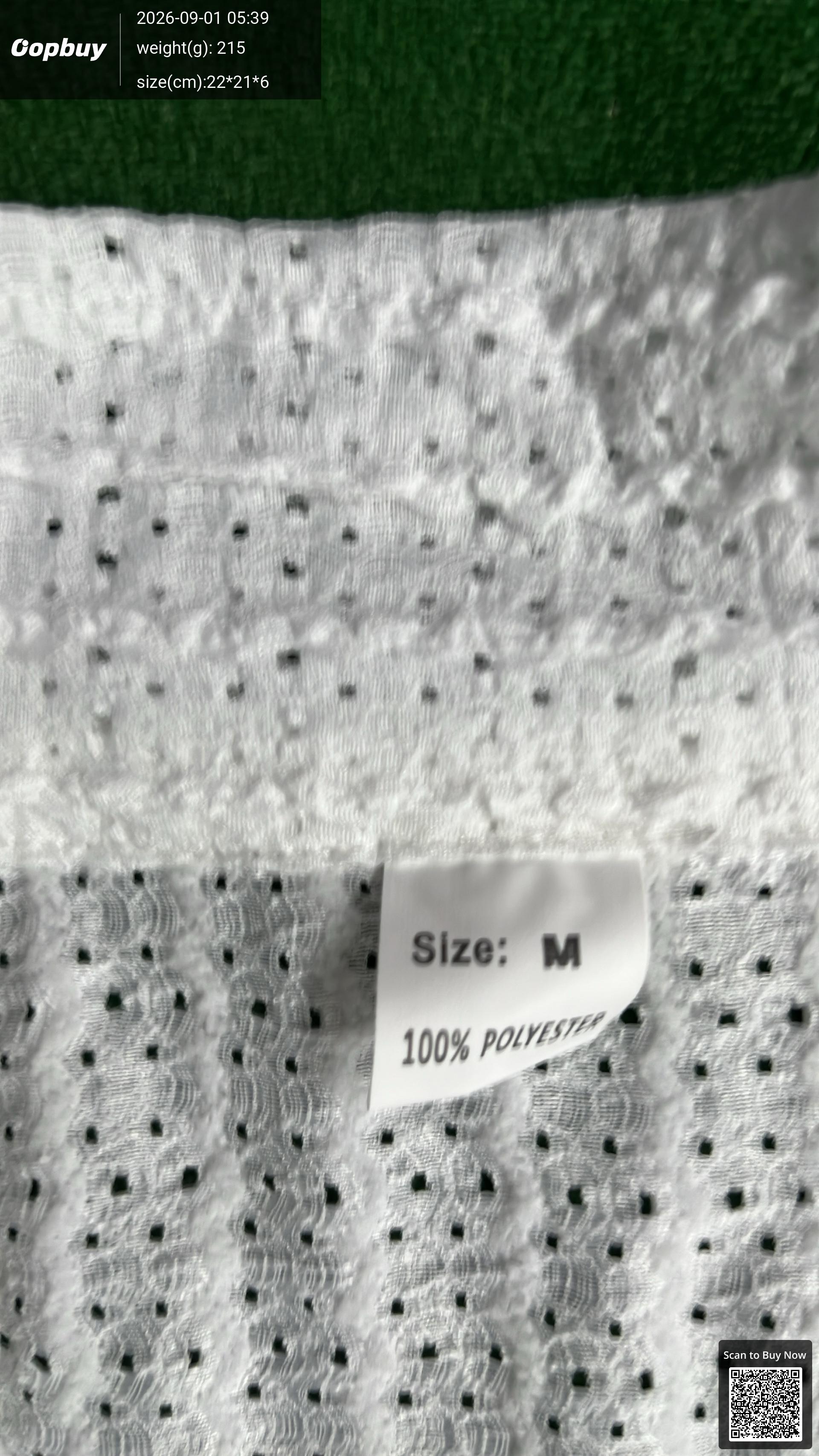 Foto QC 1 de Other Shirt Textured Stripe Camp Collar Short Sleeve White