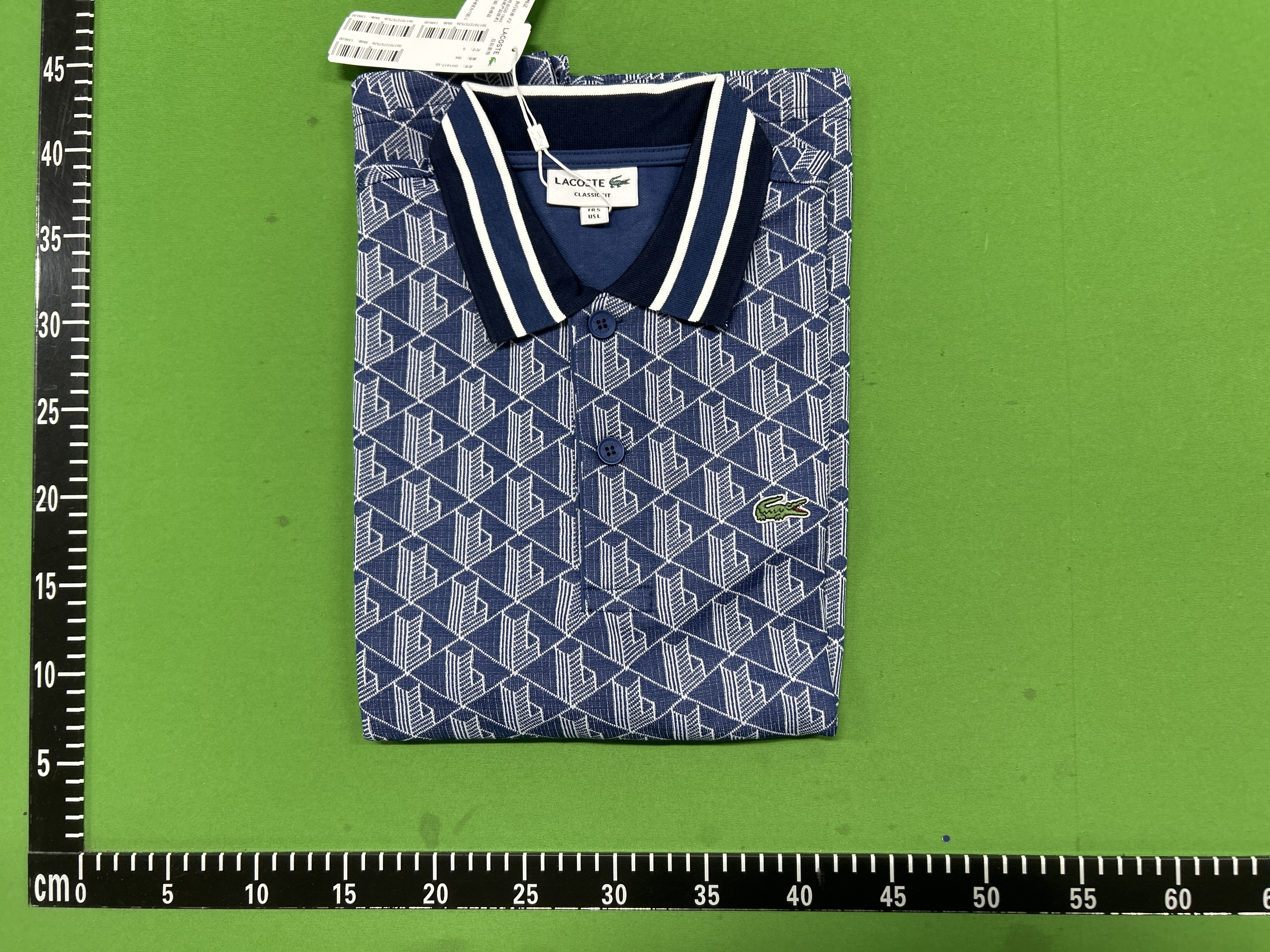 Foto QC 7 de Lacoste Monogram Shirt Classic Fit Polo DH1417 Blue