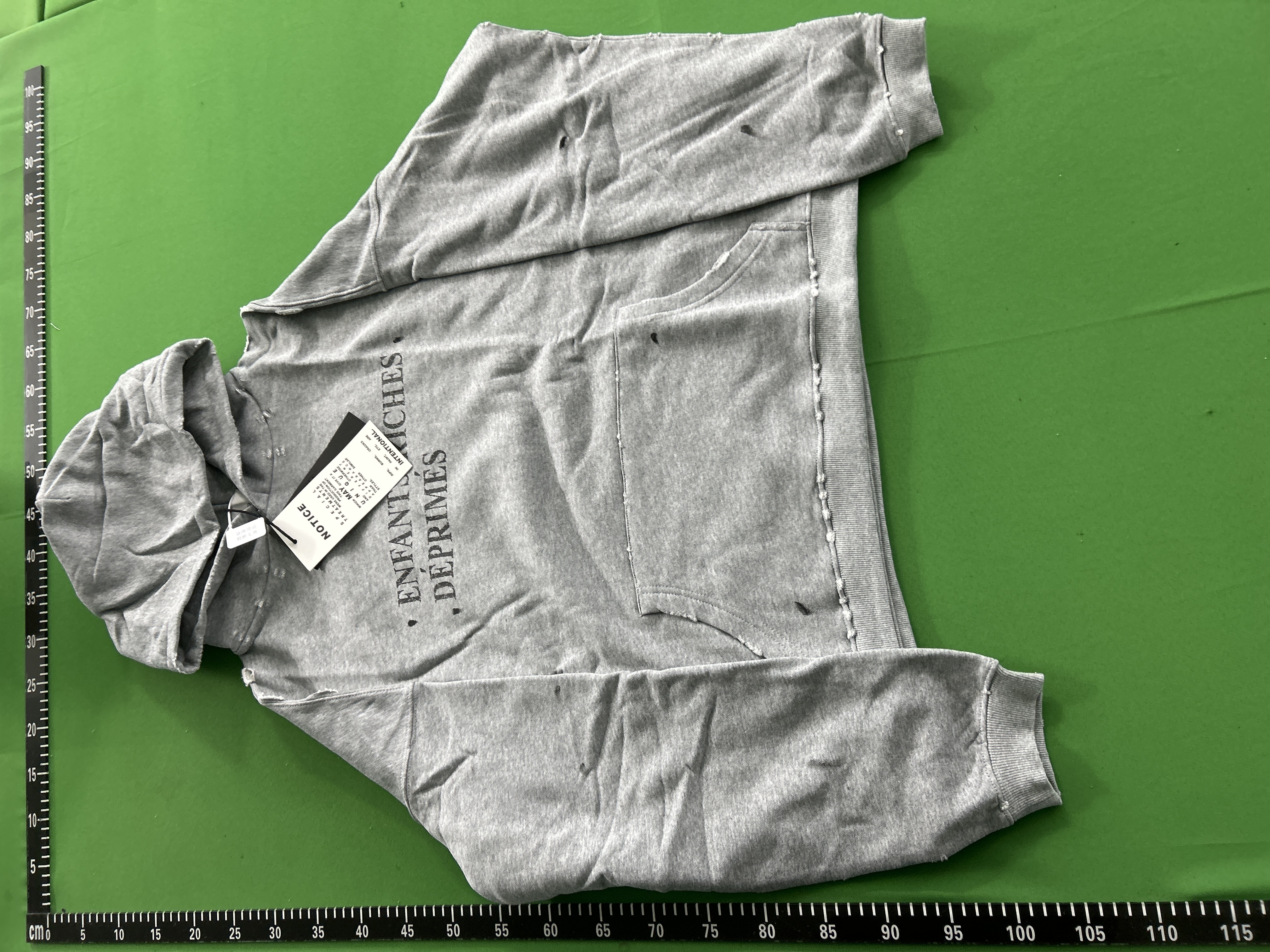Foto QC 3 de Enfants Riches Déprimés Hoodie Logo Distressed Grey