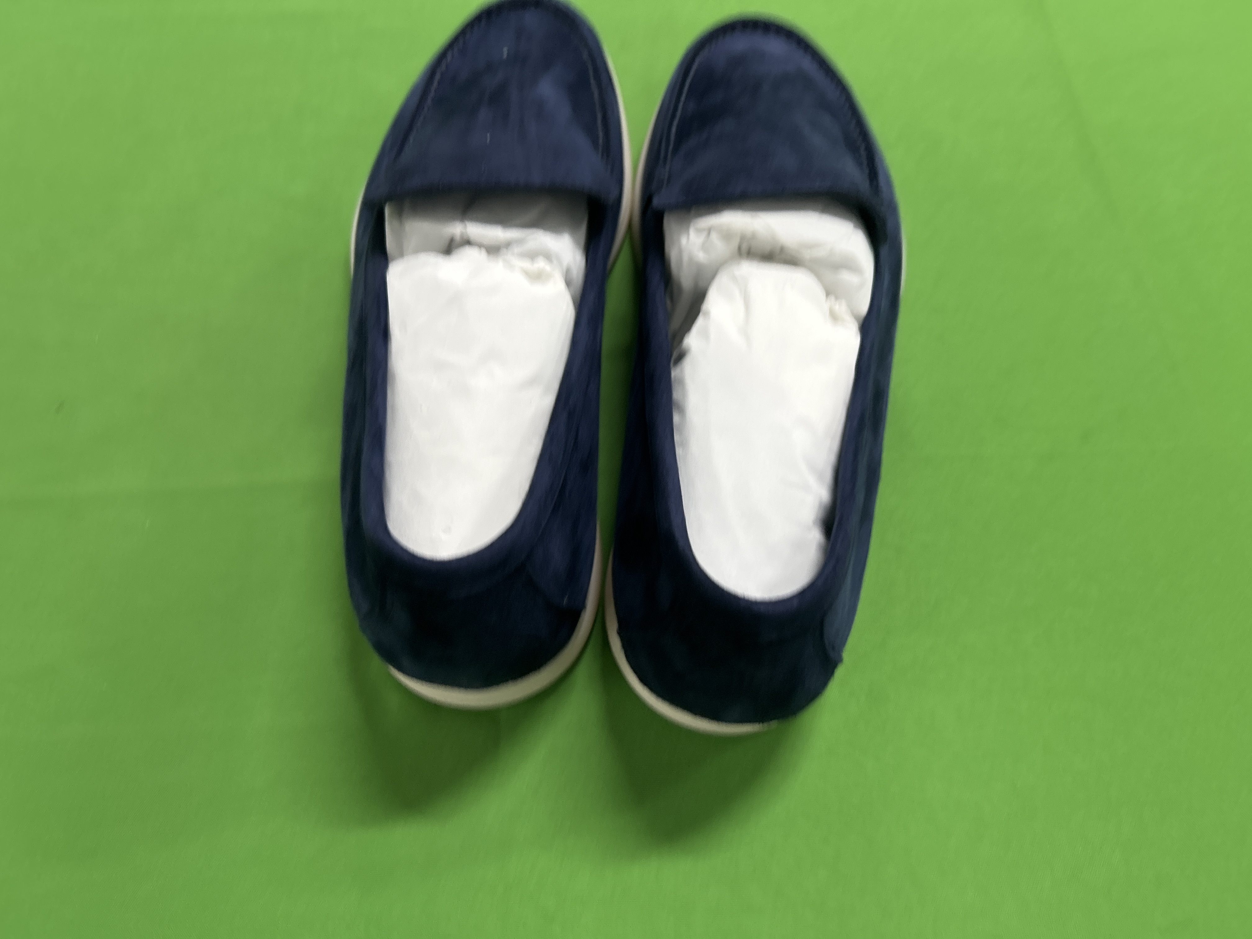 Foto QC 3 de Loro Piana Summer Walk Suede Loafers Grey