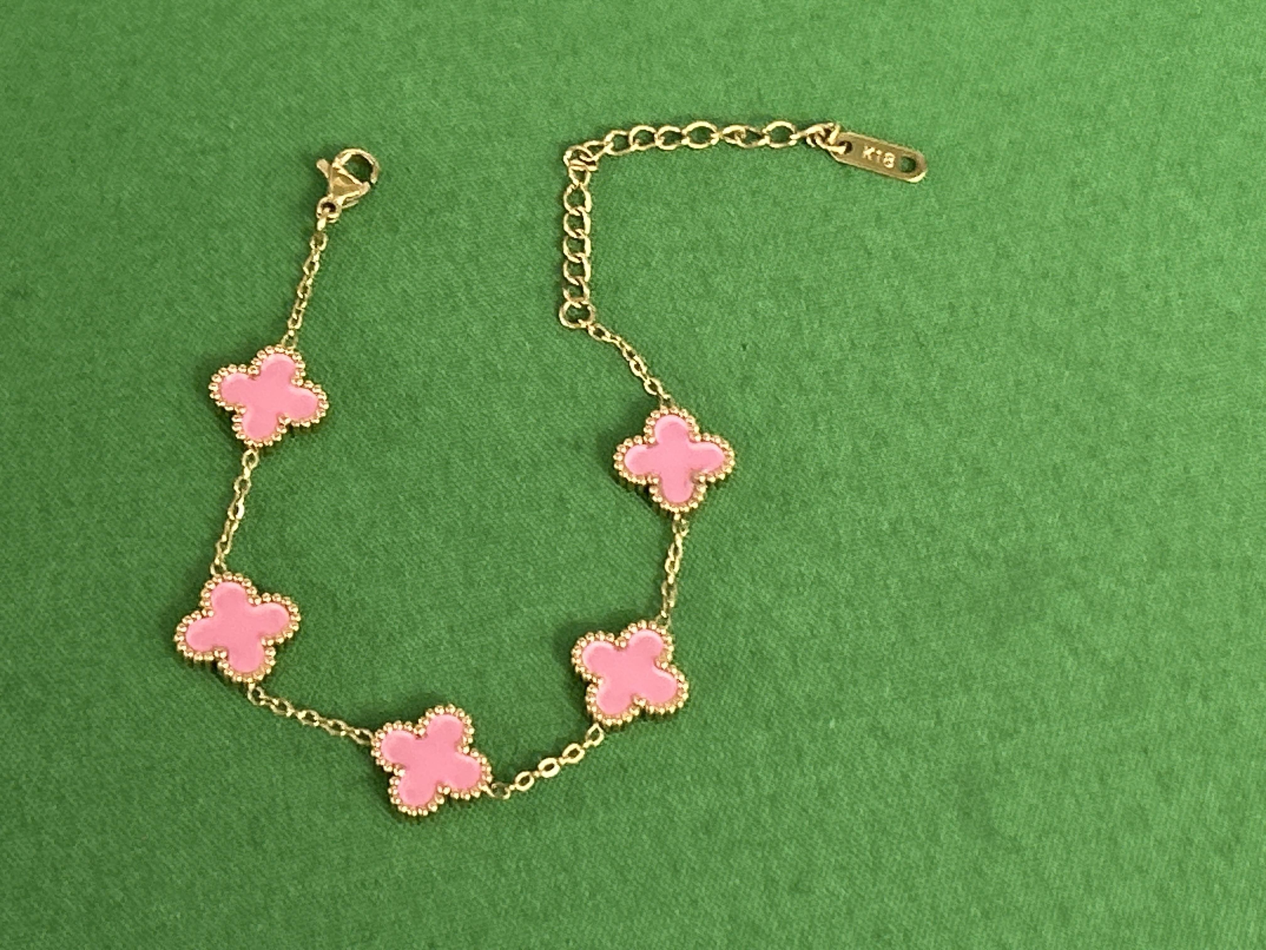 Foto QC 2 de Other Four-Leaf Clover Bracelet Metal Crystal Black Silver