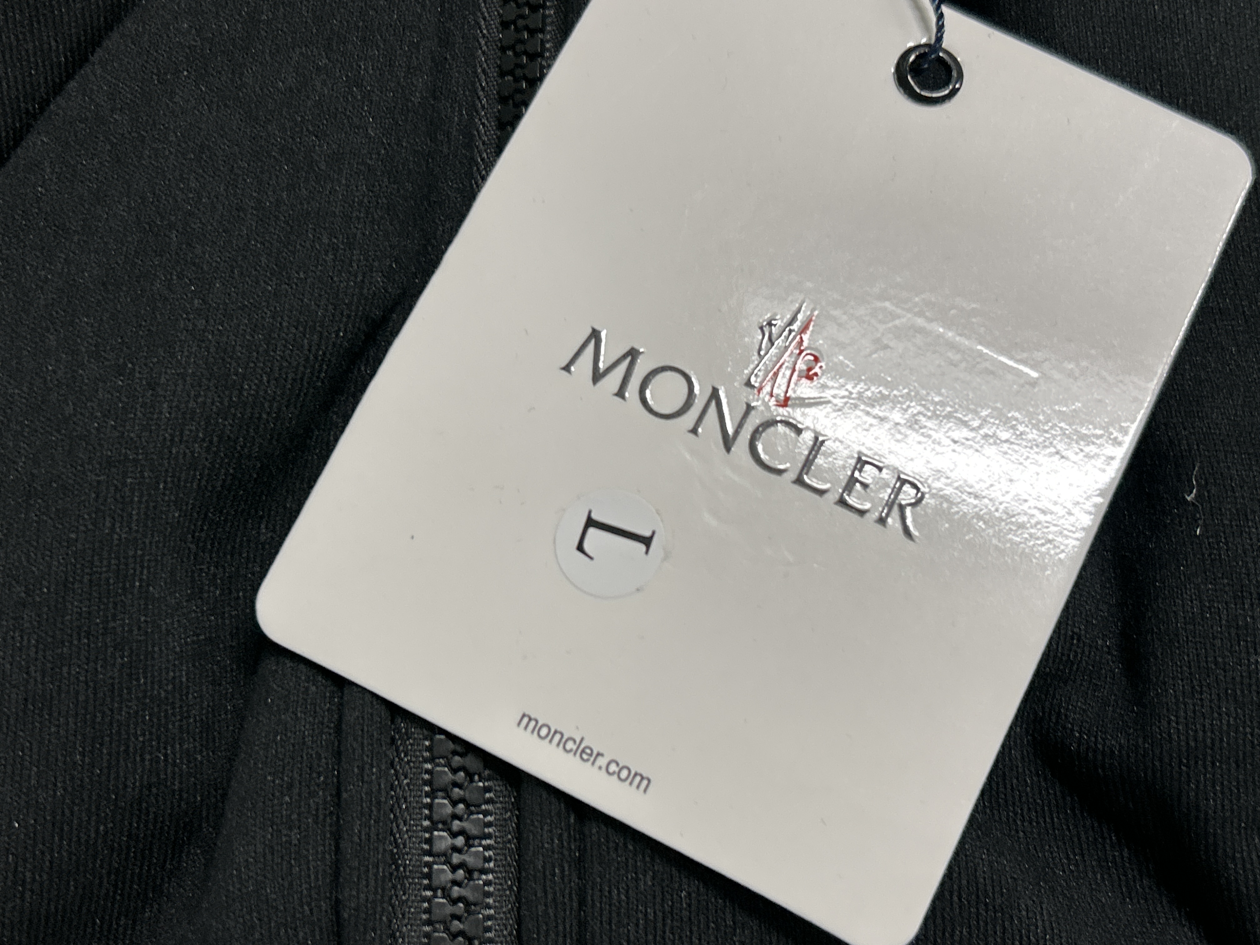 Foto QC 2 de Moncler Hooded Jacket Tricolor Detail Black