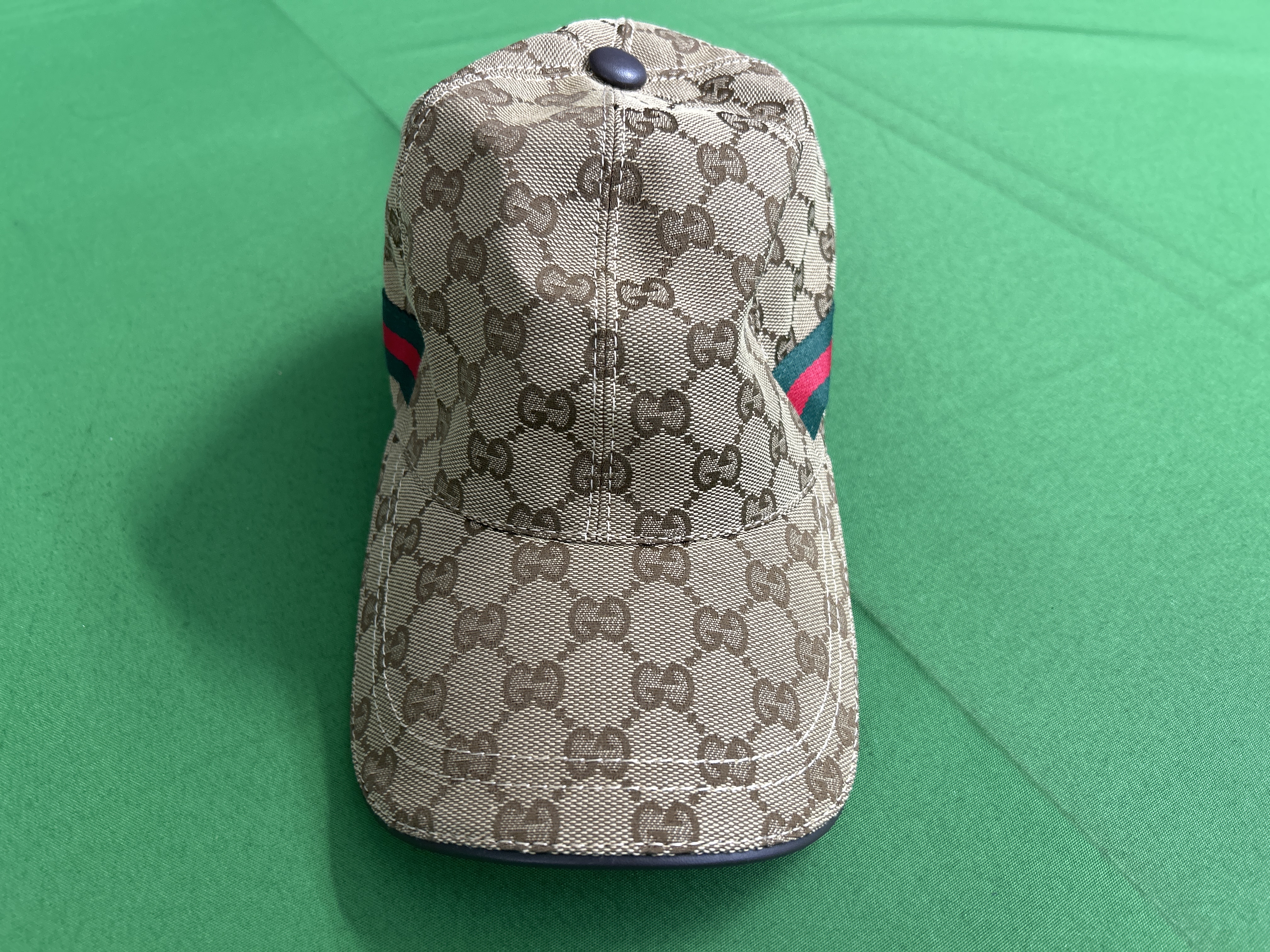 Foto QC 5 de Gucci GG Canvas Baseball Cap Blue