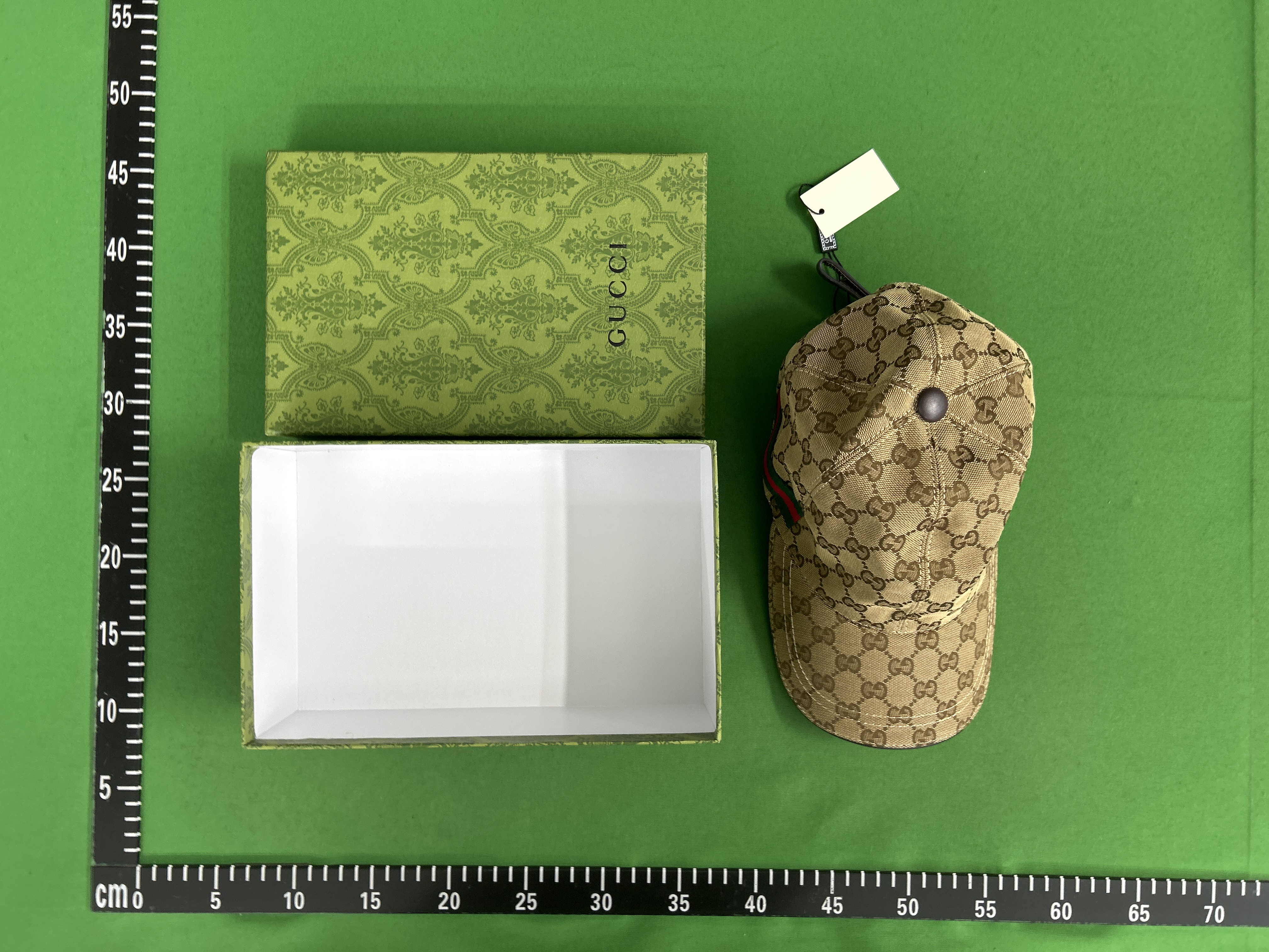 Foto QC 4 de Gucci GG Canvas Baseball Cap Blue