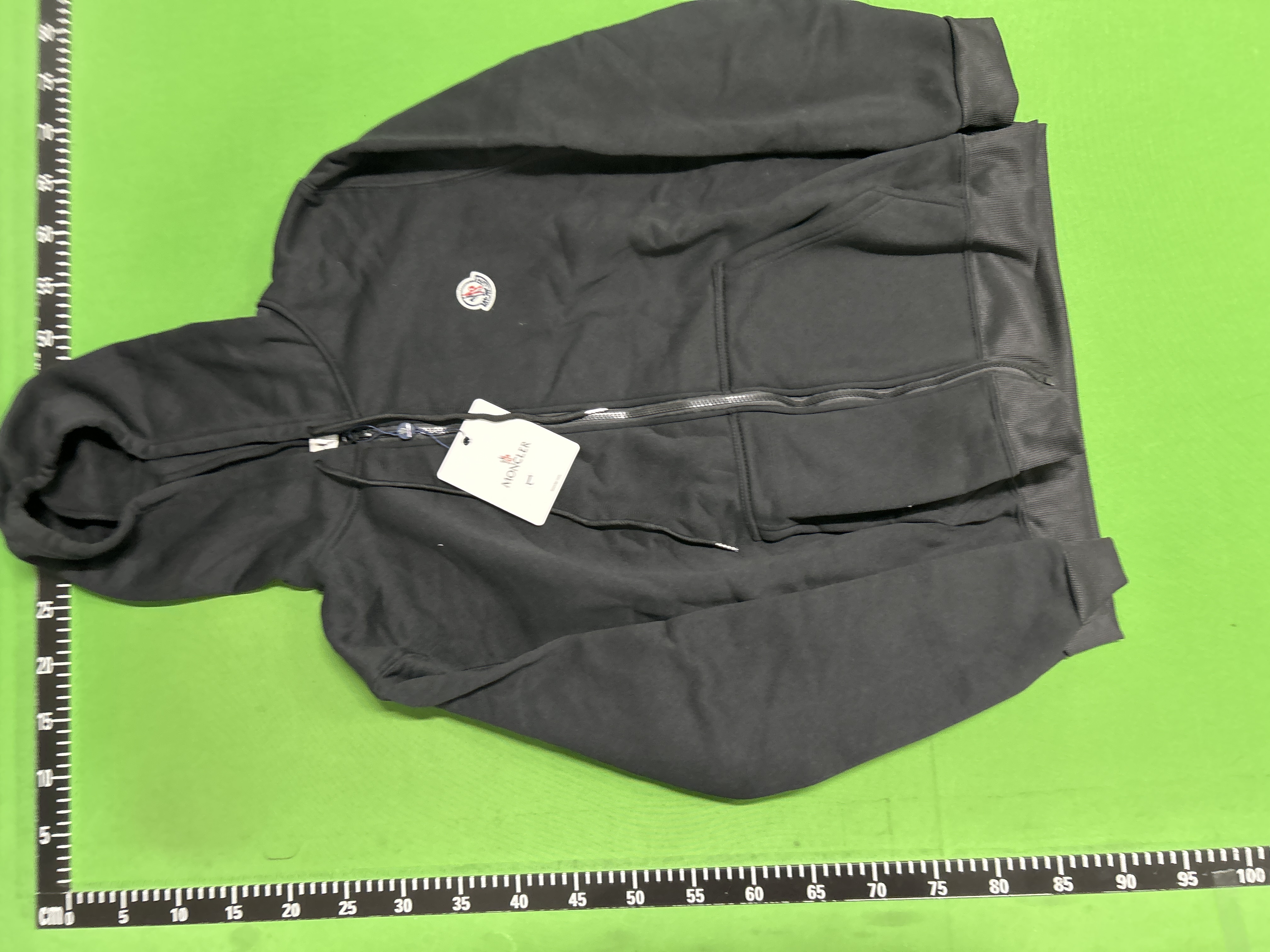 Foto QC 3 de Moncler Hooded Jacket Tricolor Detail Black