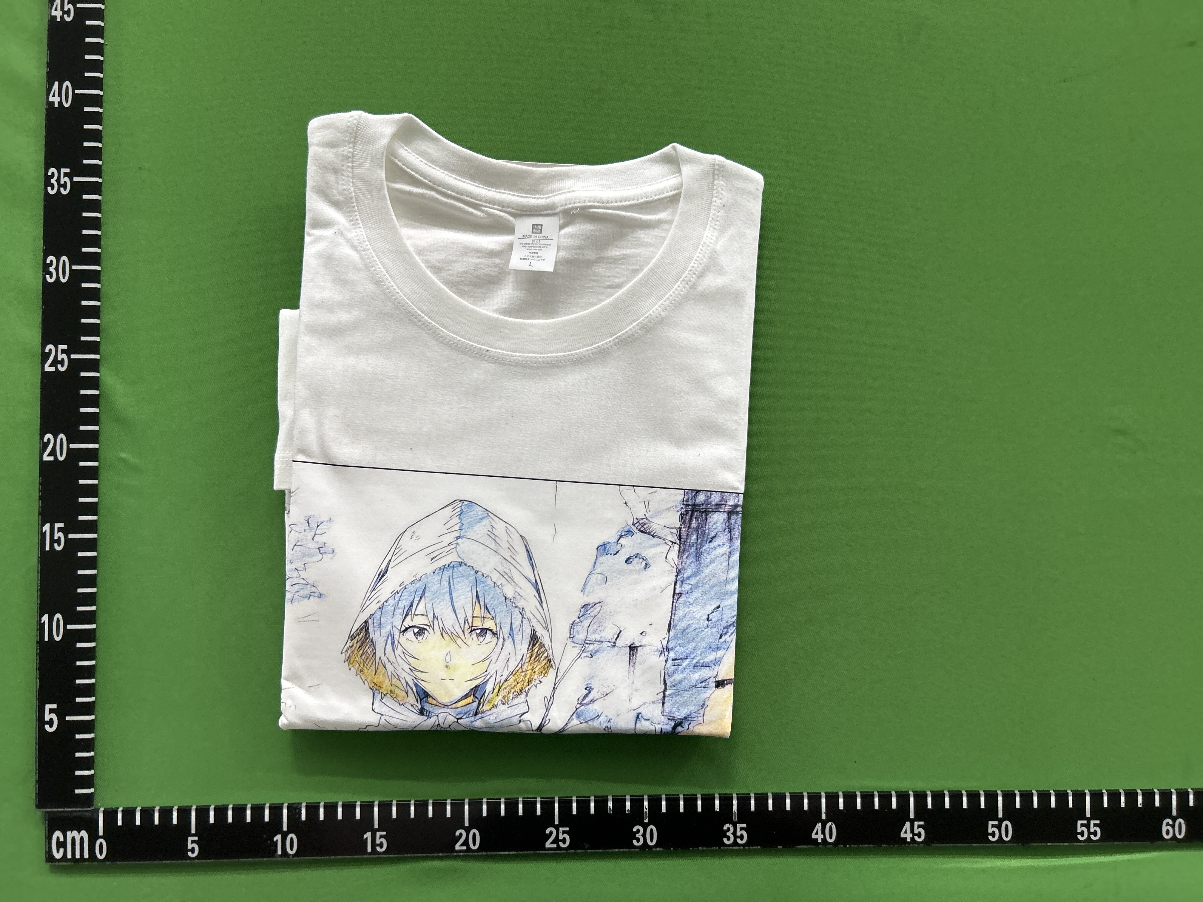 Foto QC 1 de Evangelion T-shirt Groundwork 3.0+1.0 Thrice Upon A Time Rei Ayanami White