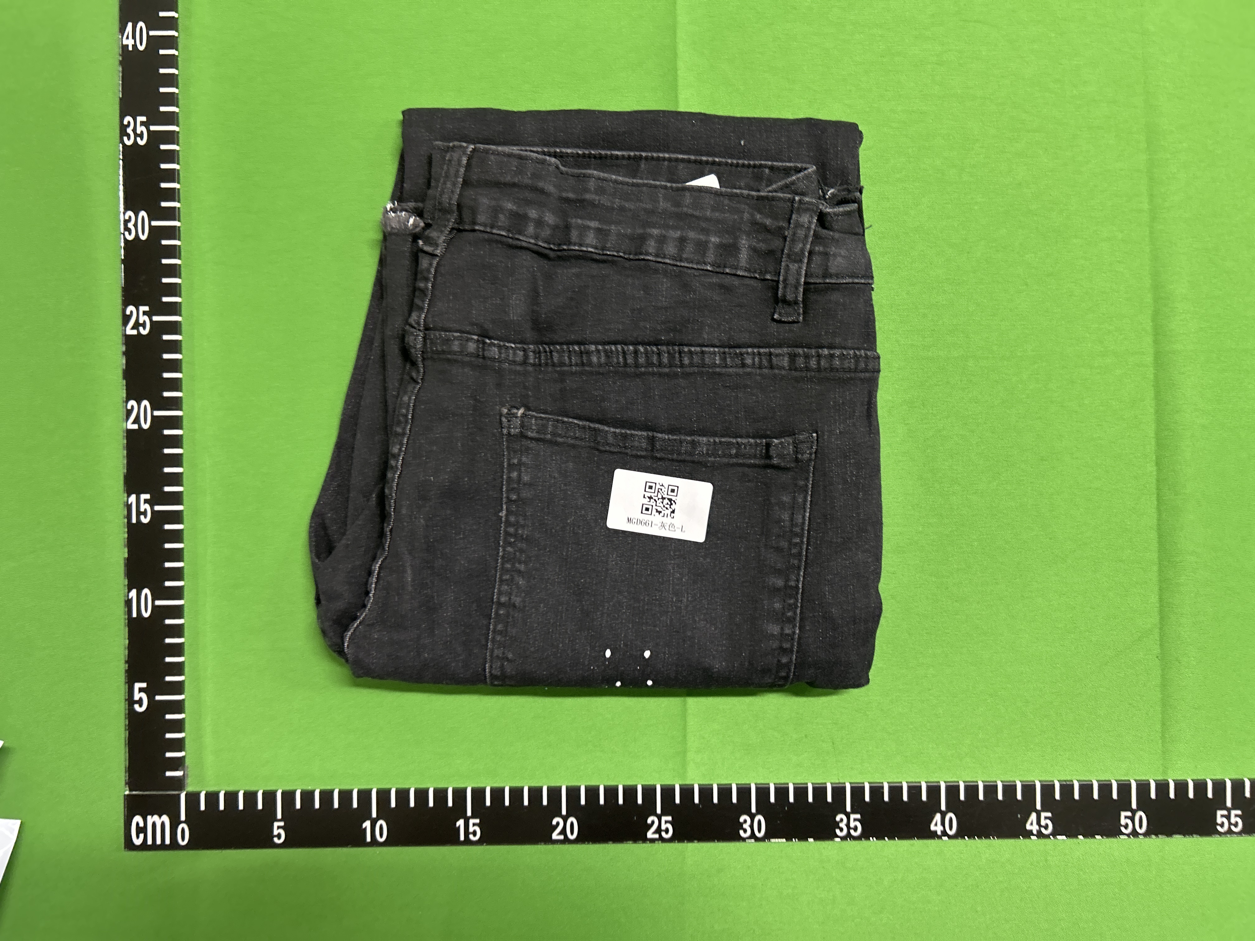 Foto QC 5 de Other Jeans Stacked Flared Carpenter Paint Splatter Black
