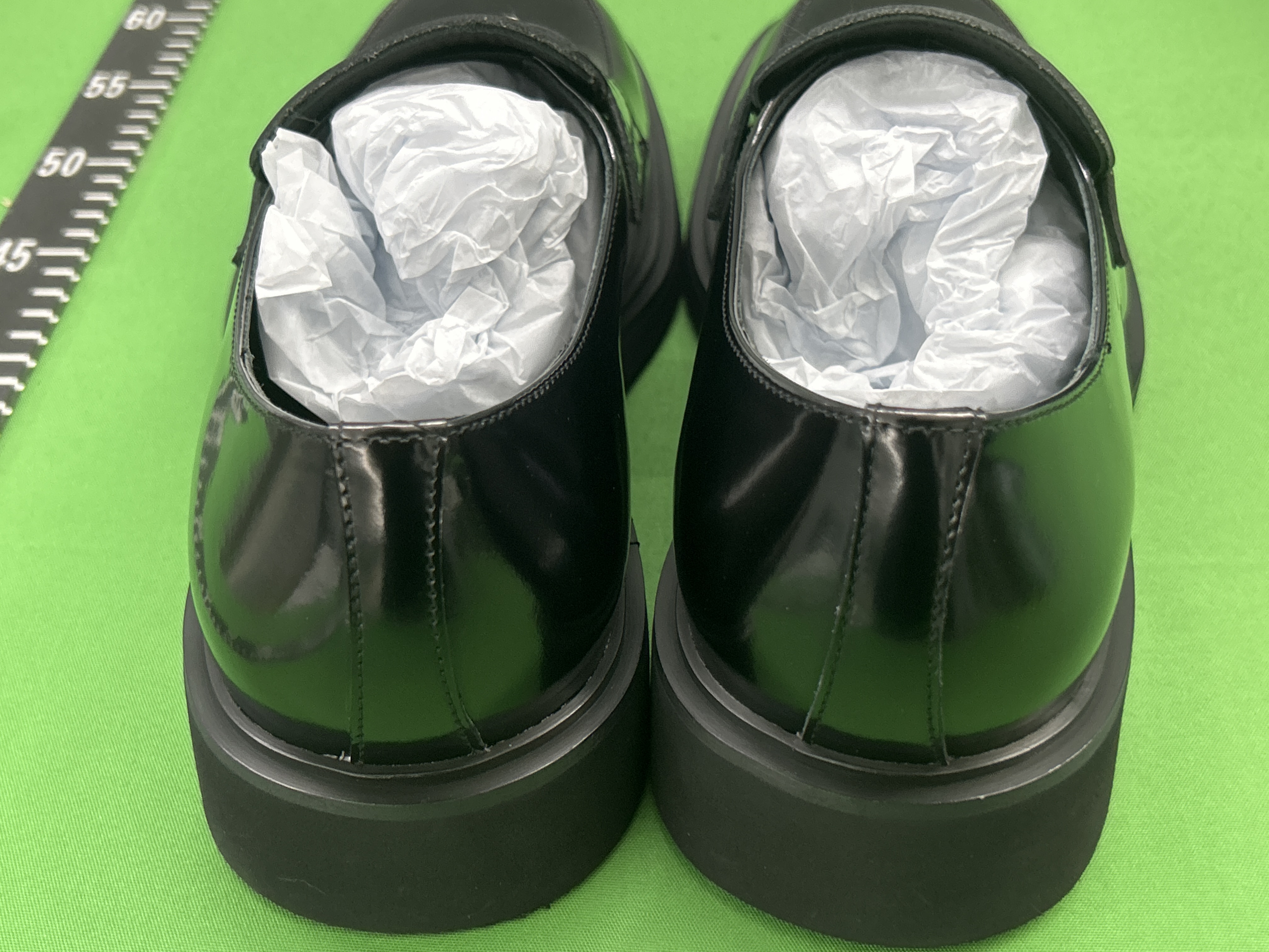 Foto QC 3 de Prada Chocolate Brushed Leather Loafers Triangle Logo Black