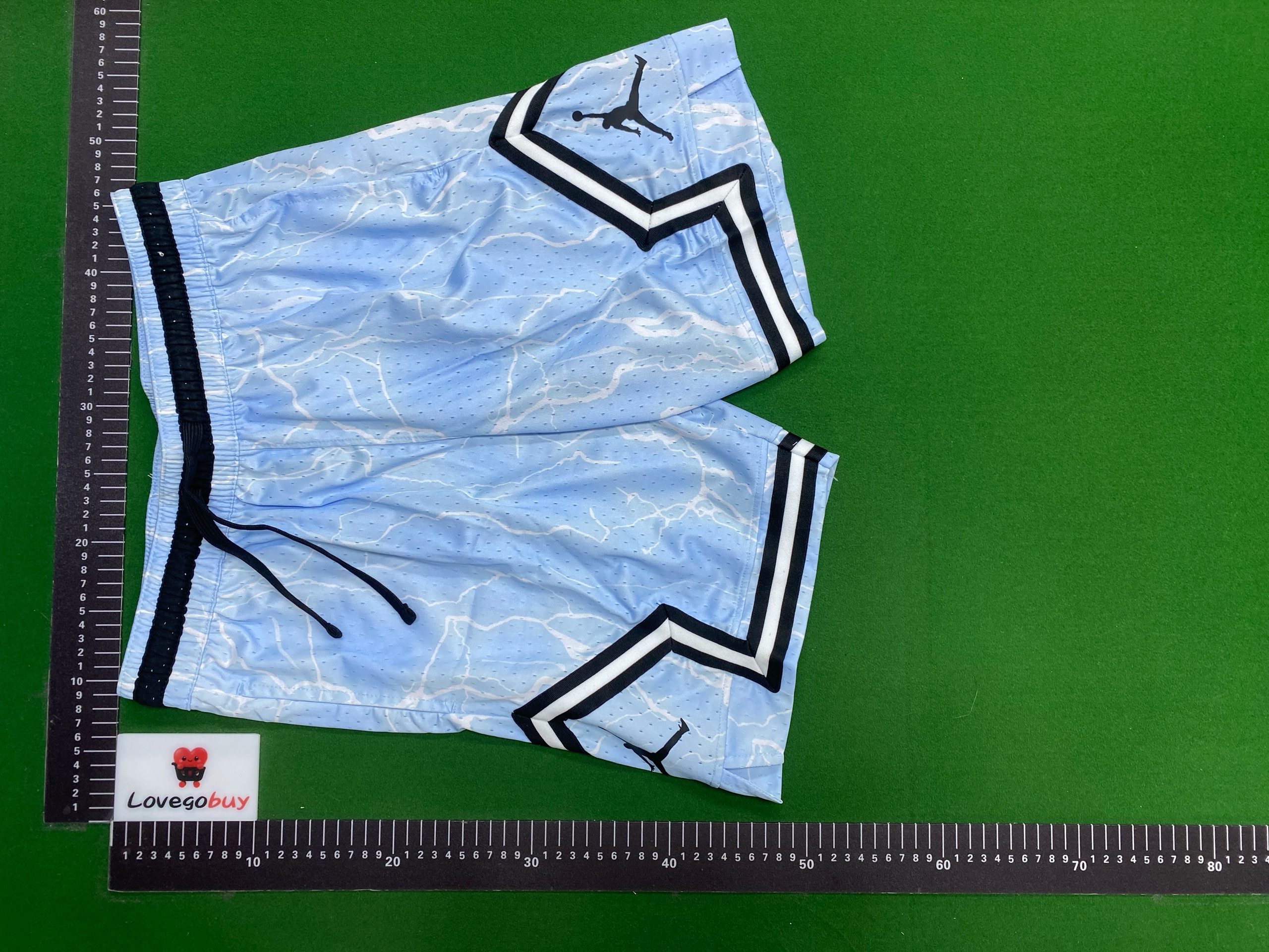 Foto QC 6 de Jordan Sport Basketball Shorts Dri-FIT Diamond Mesh Black White