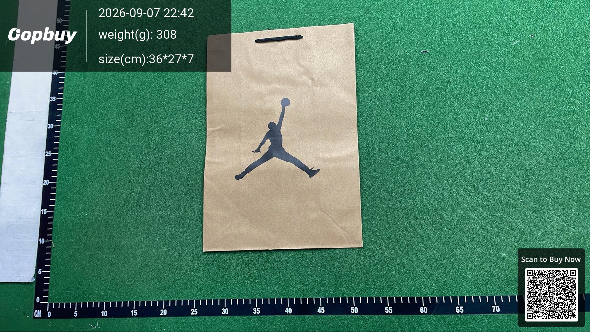 Foto QC 1 de Jordan Jumpman Paper Shopping Bag (26x37x12cm) Brown
