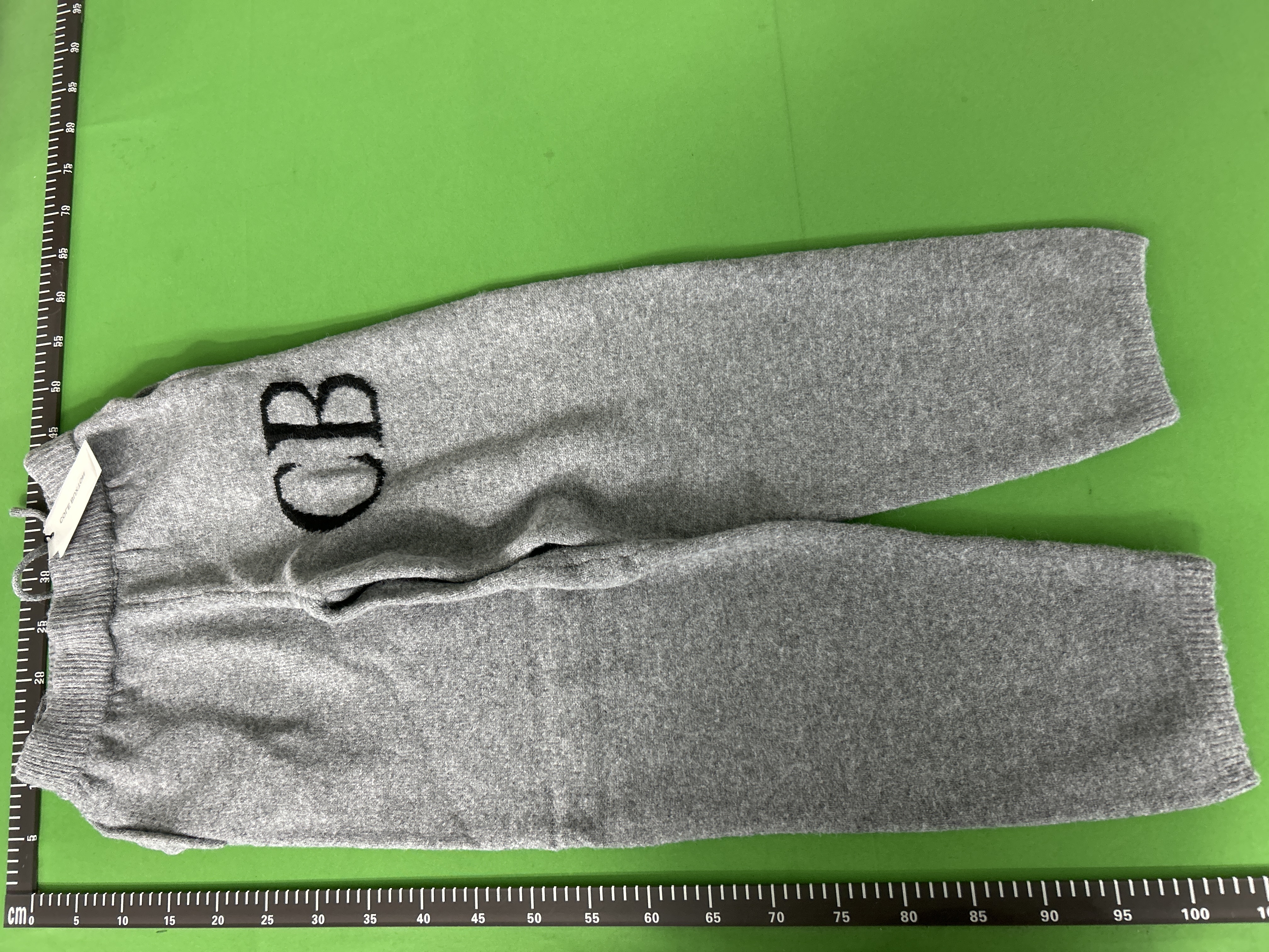 Foto QC 7 de Cole Buxton Pants CB Logo Jacquard Wool Black