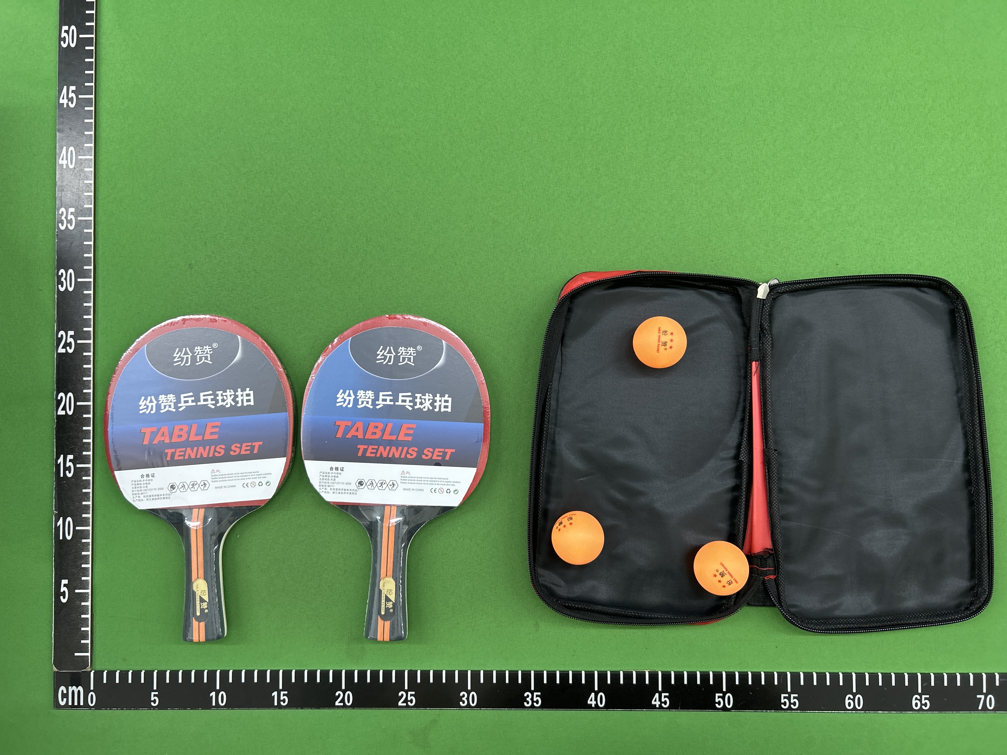 Foto QC 4 de Fenzan Table Tennis Racket Set (Set of 2) Red