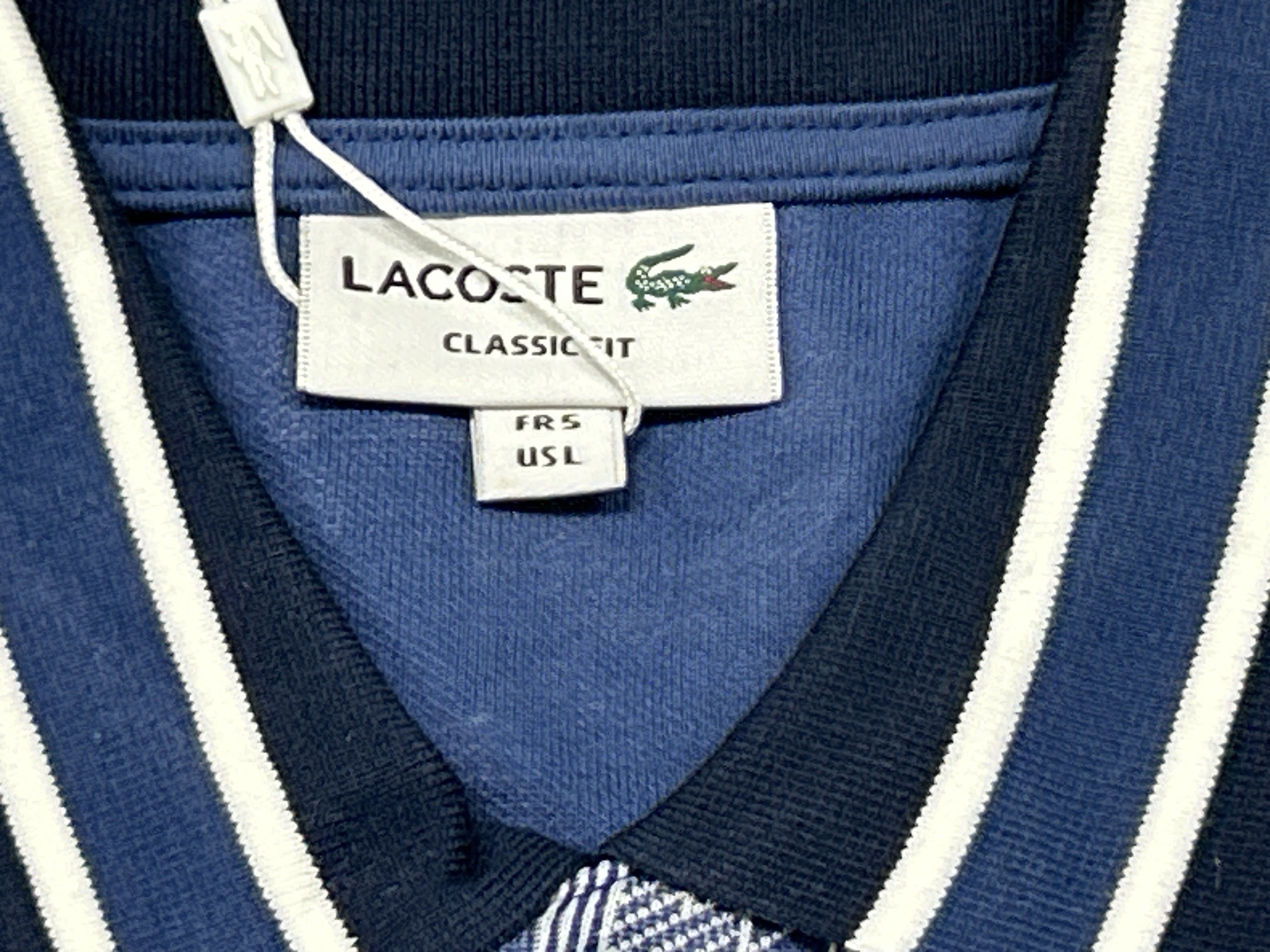 Foto QC 8 de Lacoste Monogram Shirt Classic Fit Polo DH1417 Blue