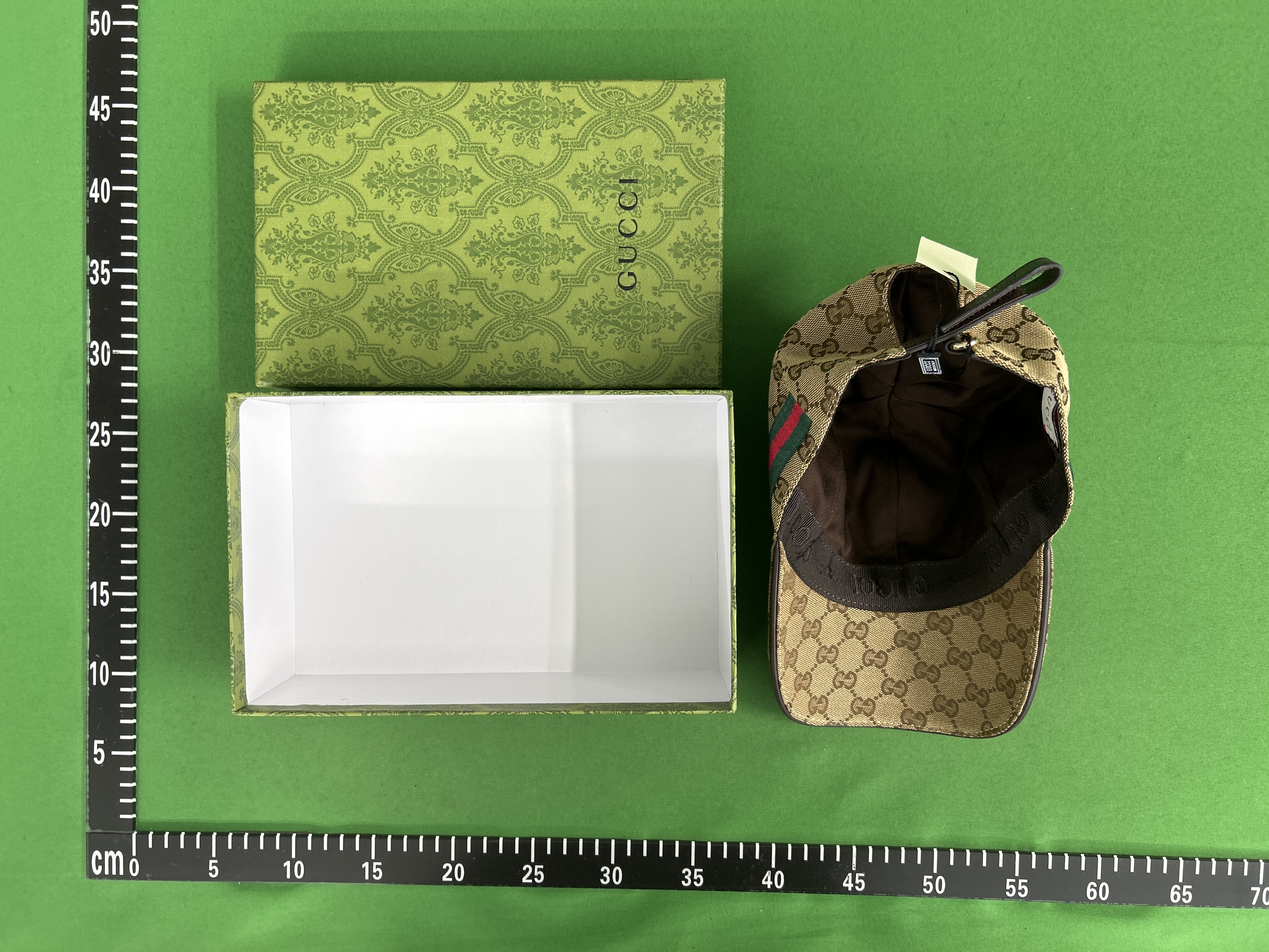 Foto QC 6 de Gucci GG Canvas Baseball Cap Blue