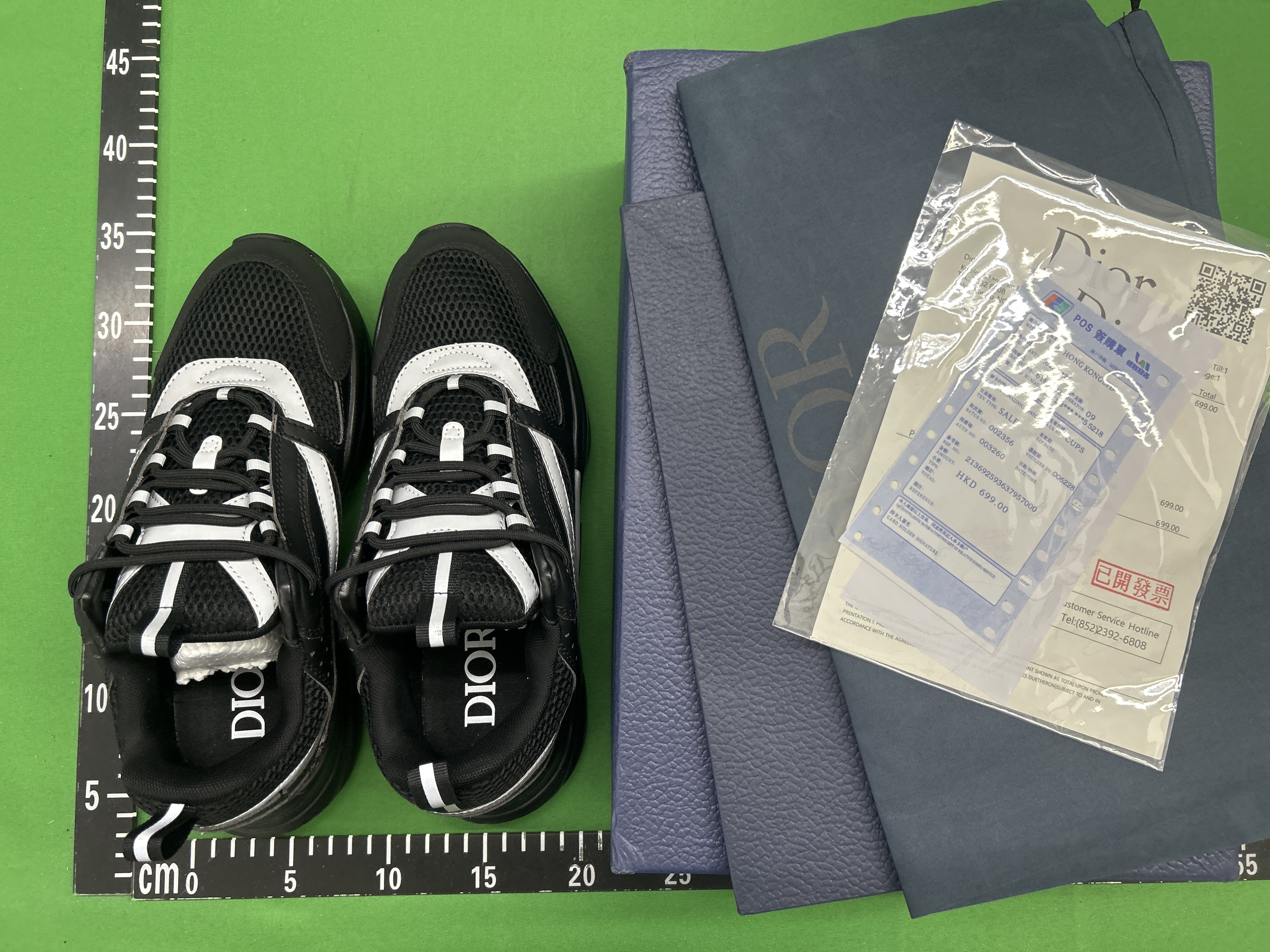 Foto QC 2 de Dior B30 Mesh and Technical Fabric Low Top Black White Grey