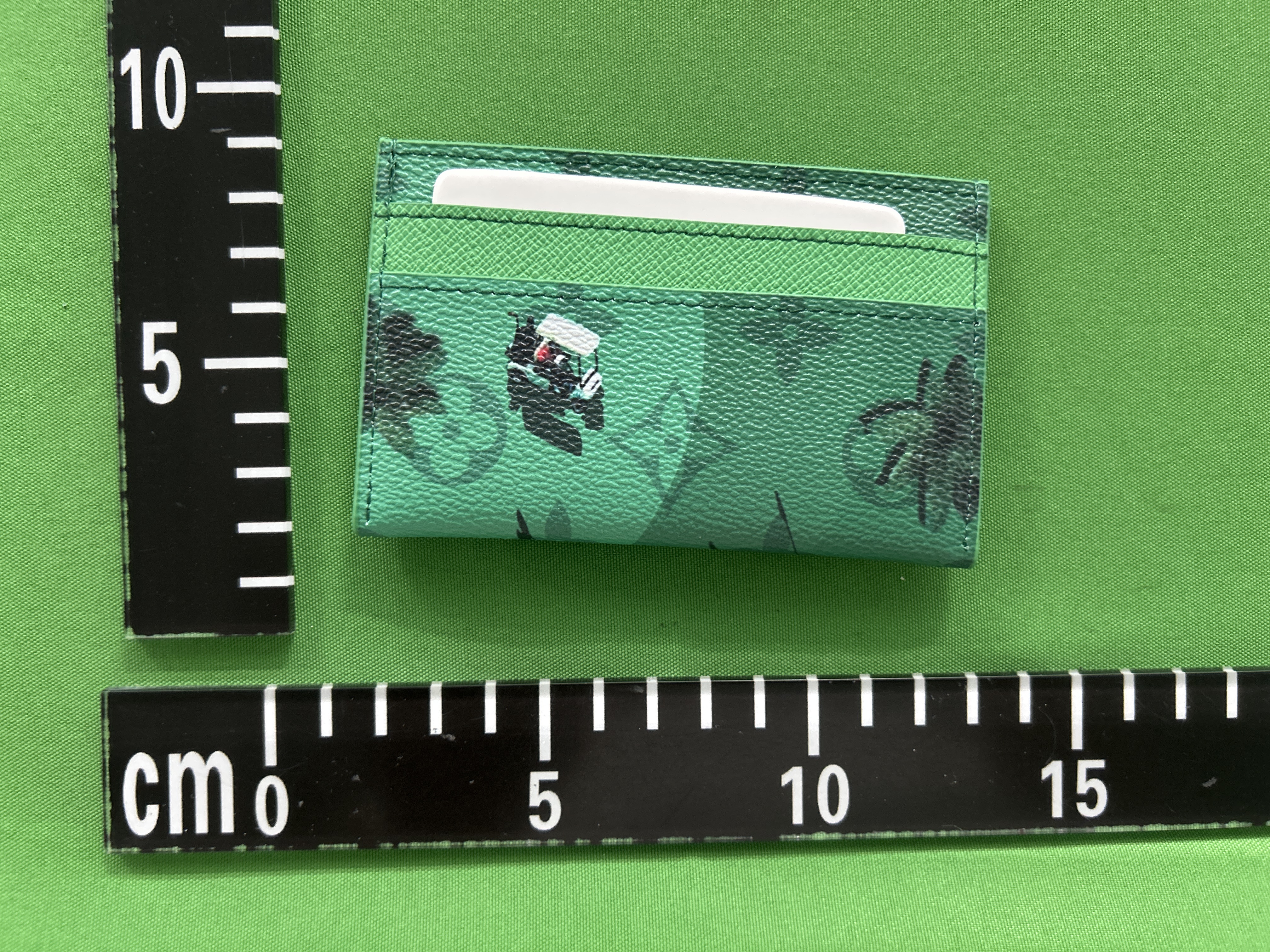 Foto QC 7 de Louis Vuitton Swim Double Card Holder Monogram Canvas Blue Lagoon