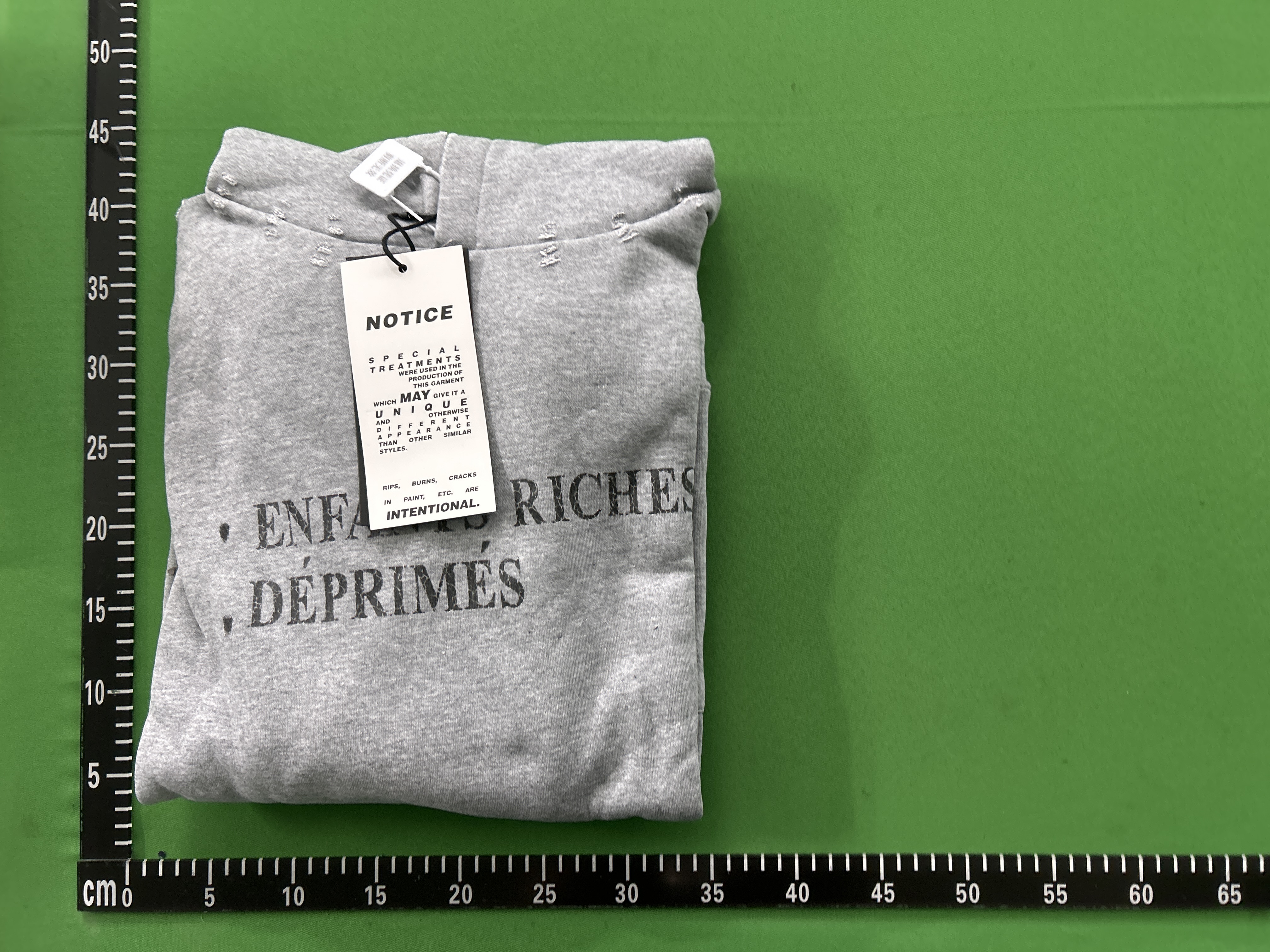 Foto QC 1 de Enfants Riches Déprimés Hoodie Logo Distressed Grey