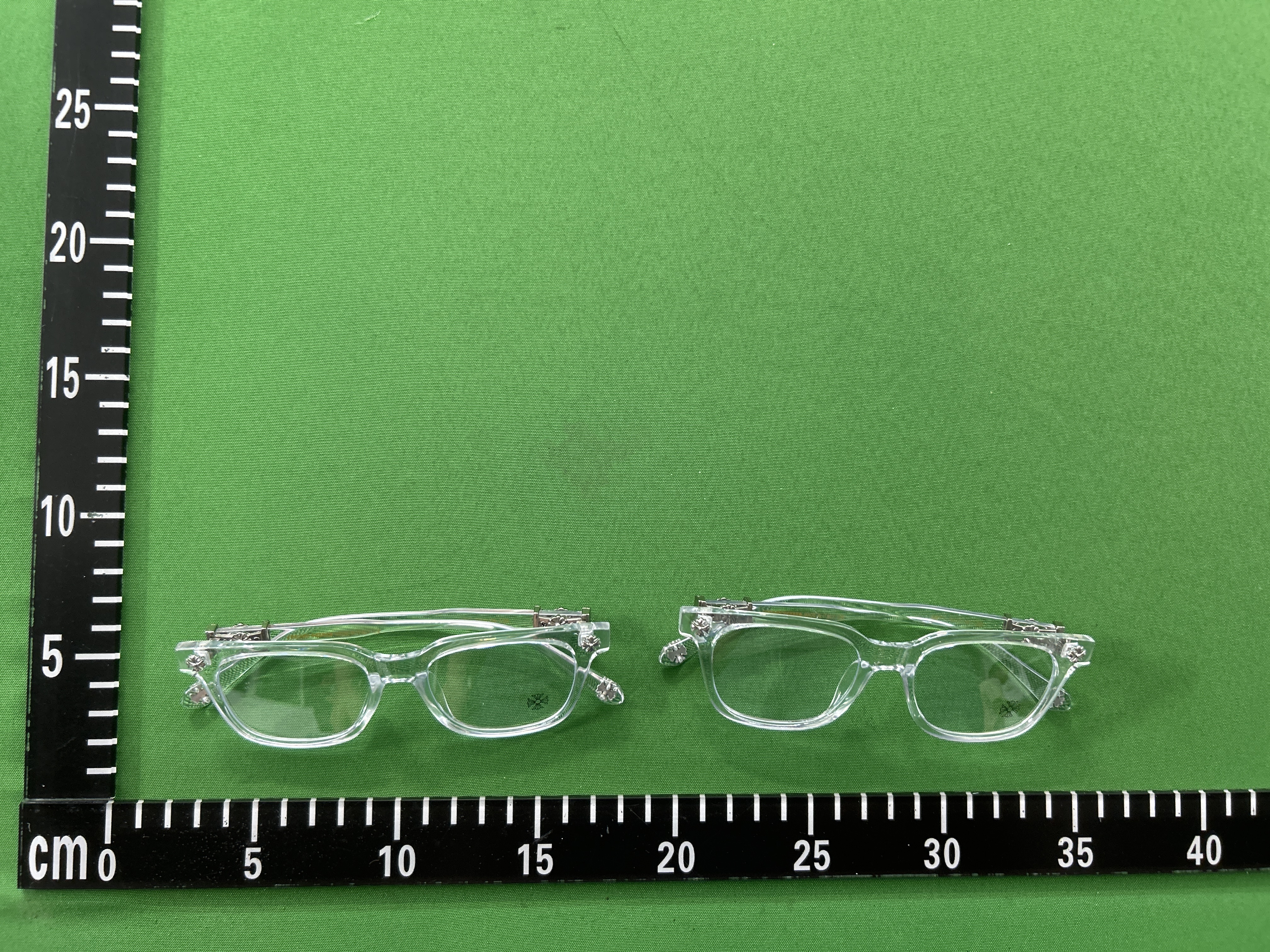 Foto QC 3 de Chrome Hearts Square-Frame Acetate Eyeglasses Black Clear (2273)