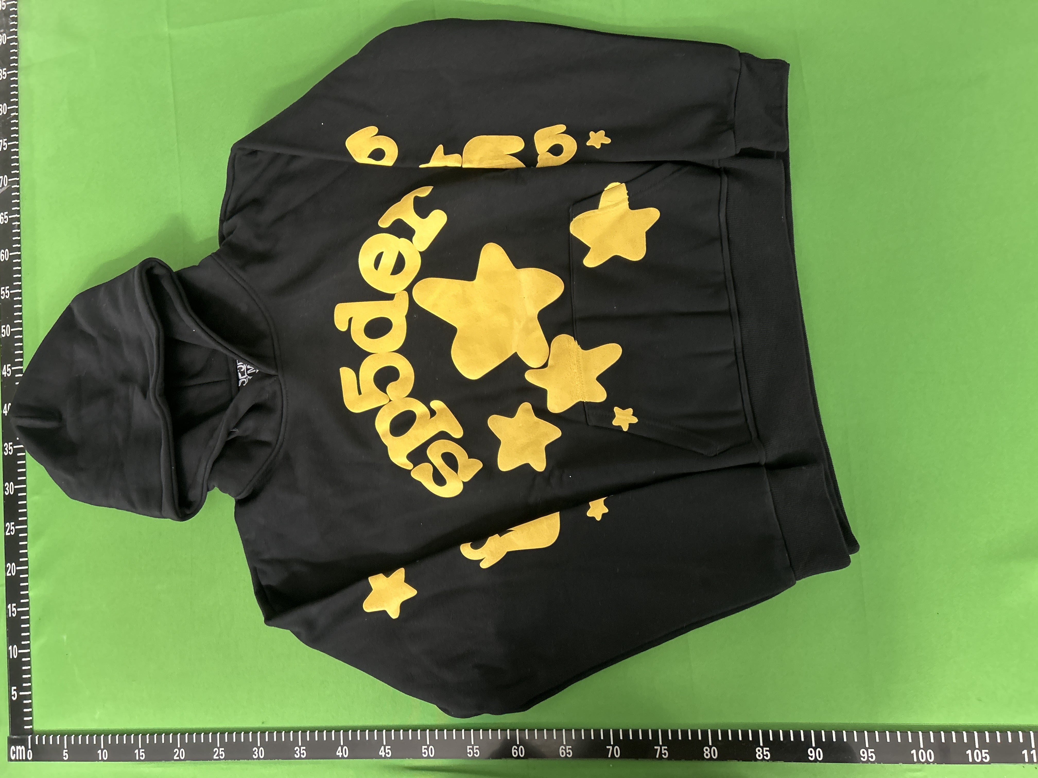 Foto QC 3 de Sp5der 555555 Hoodie Angel Number Black