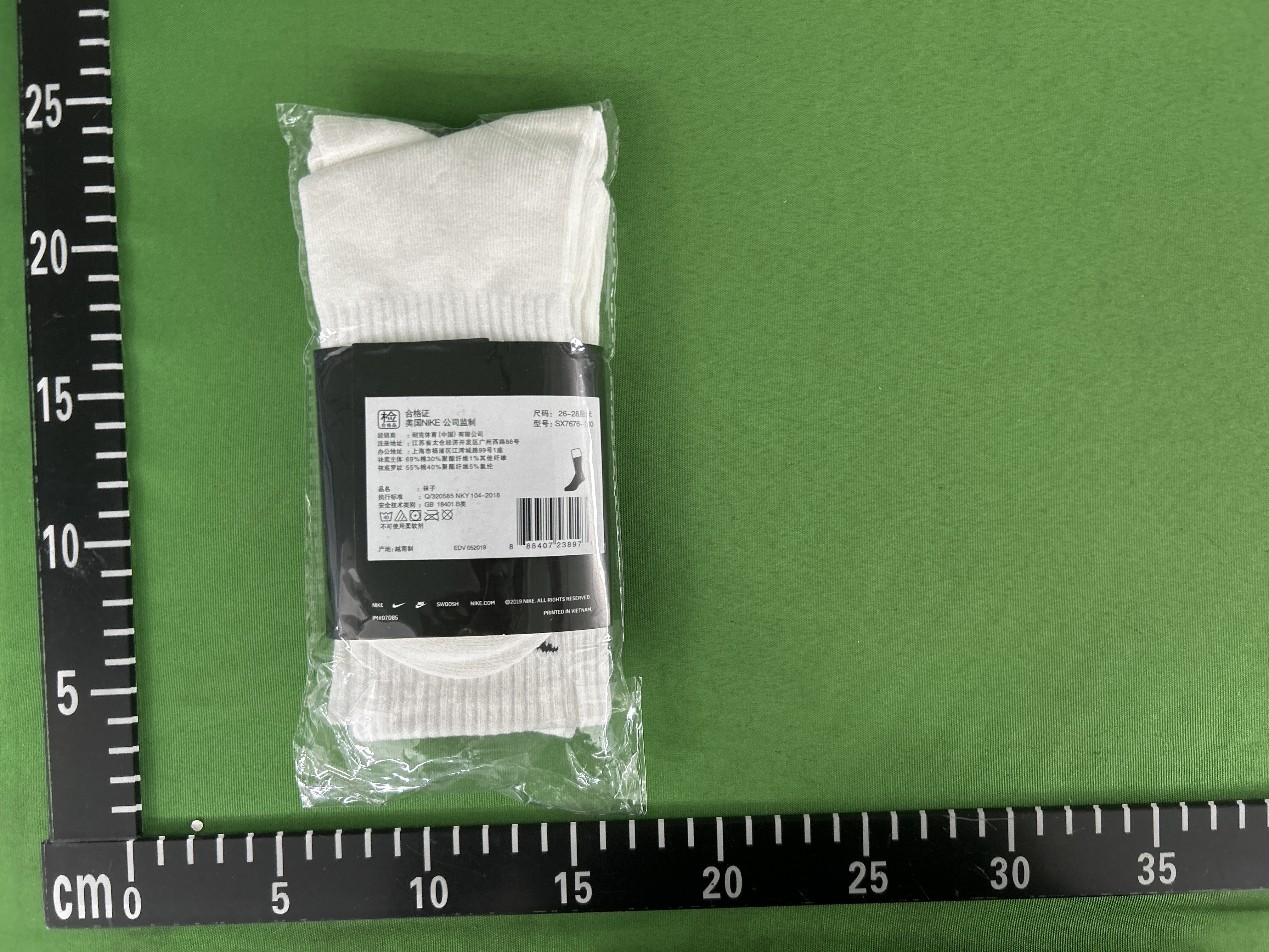 Foto QC 8 de Nike Everyday Crew Socks Lightweight Dri-FIT White Black