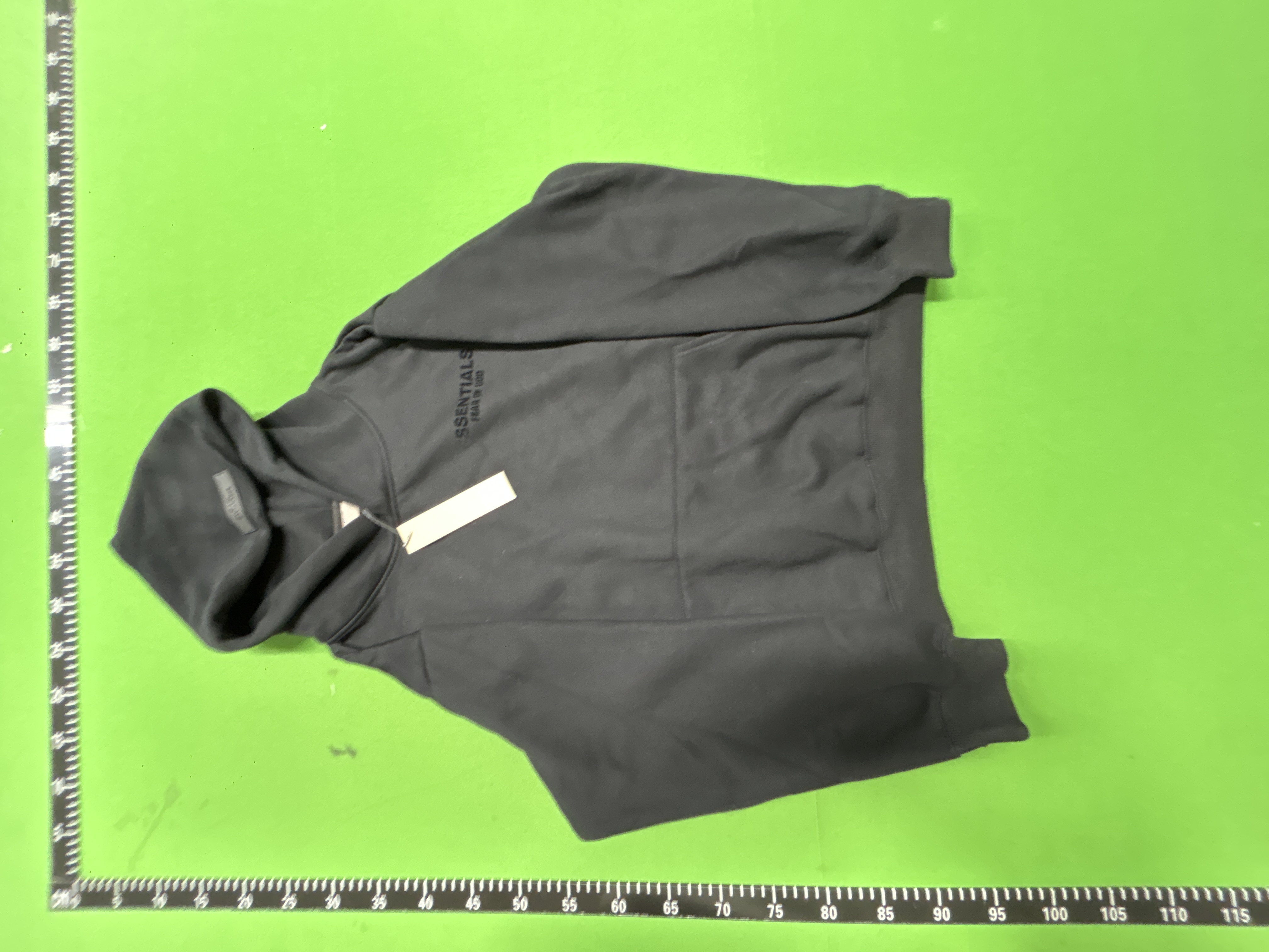 Foto QC 3 de Fear of God Essentials Zip Sweater Logo Hoodie Cream