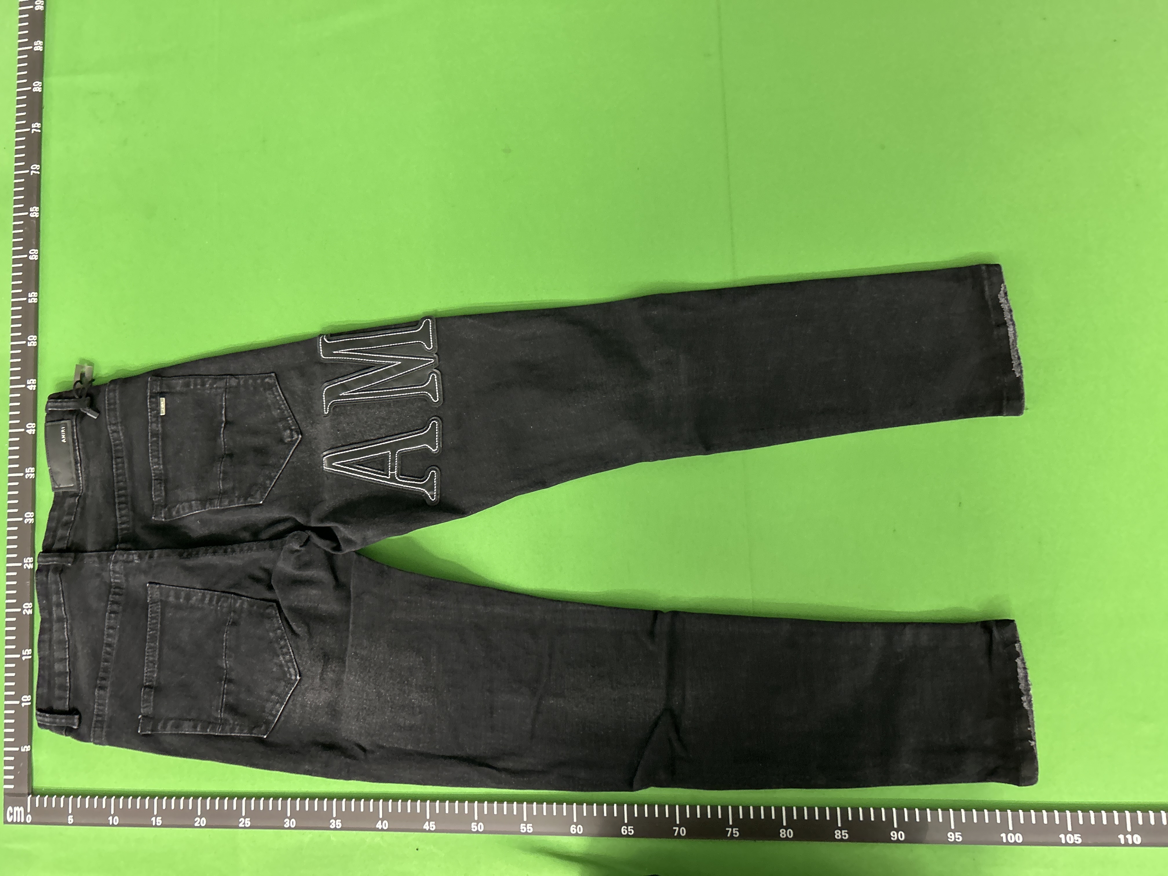 Foto QC 7 de Amiri Jeans Distressed Logo Skinny Light Blue