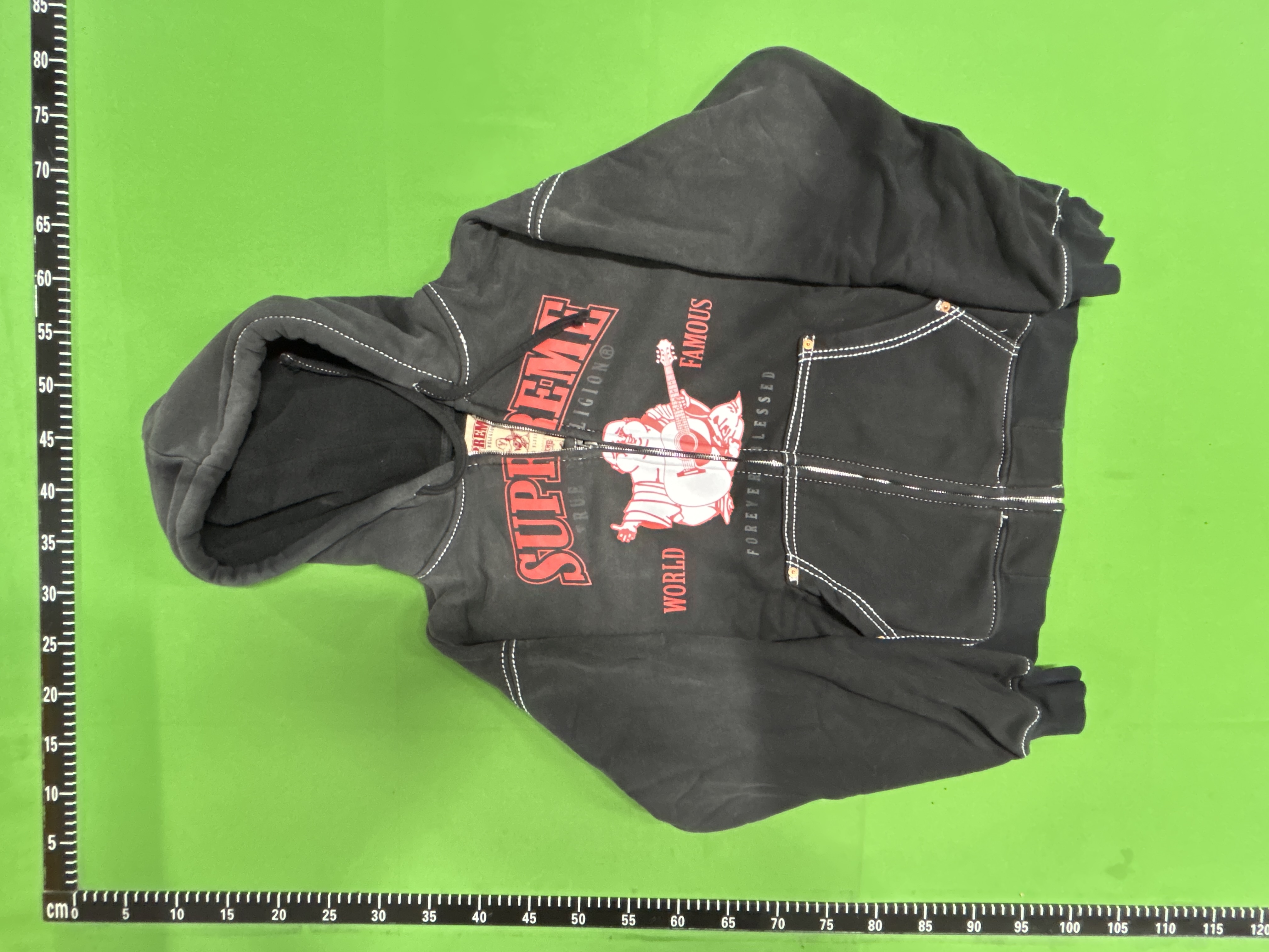 Foto QC 3 de True Religion Zip Sweater Washed Graphic Black