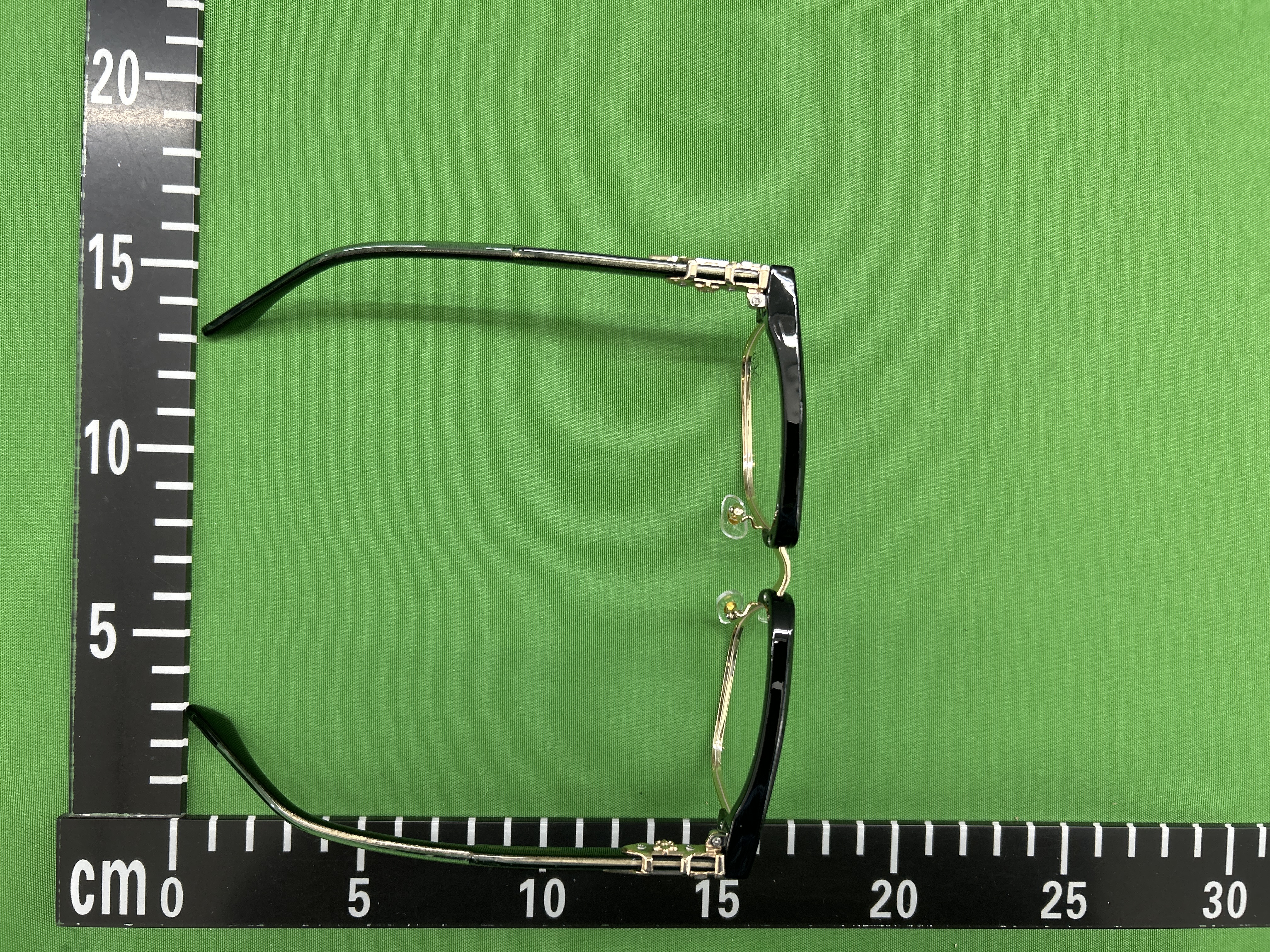 Foto QC 4 de Chrome Hearts Square-Frame Acetate and Metal Eyeglasses Black Gold Clear (8010)