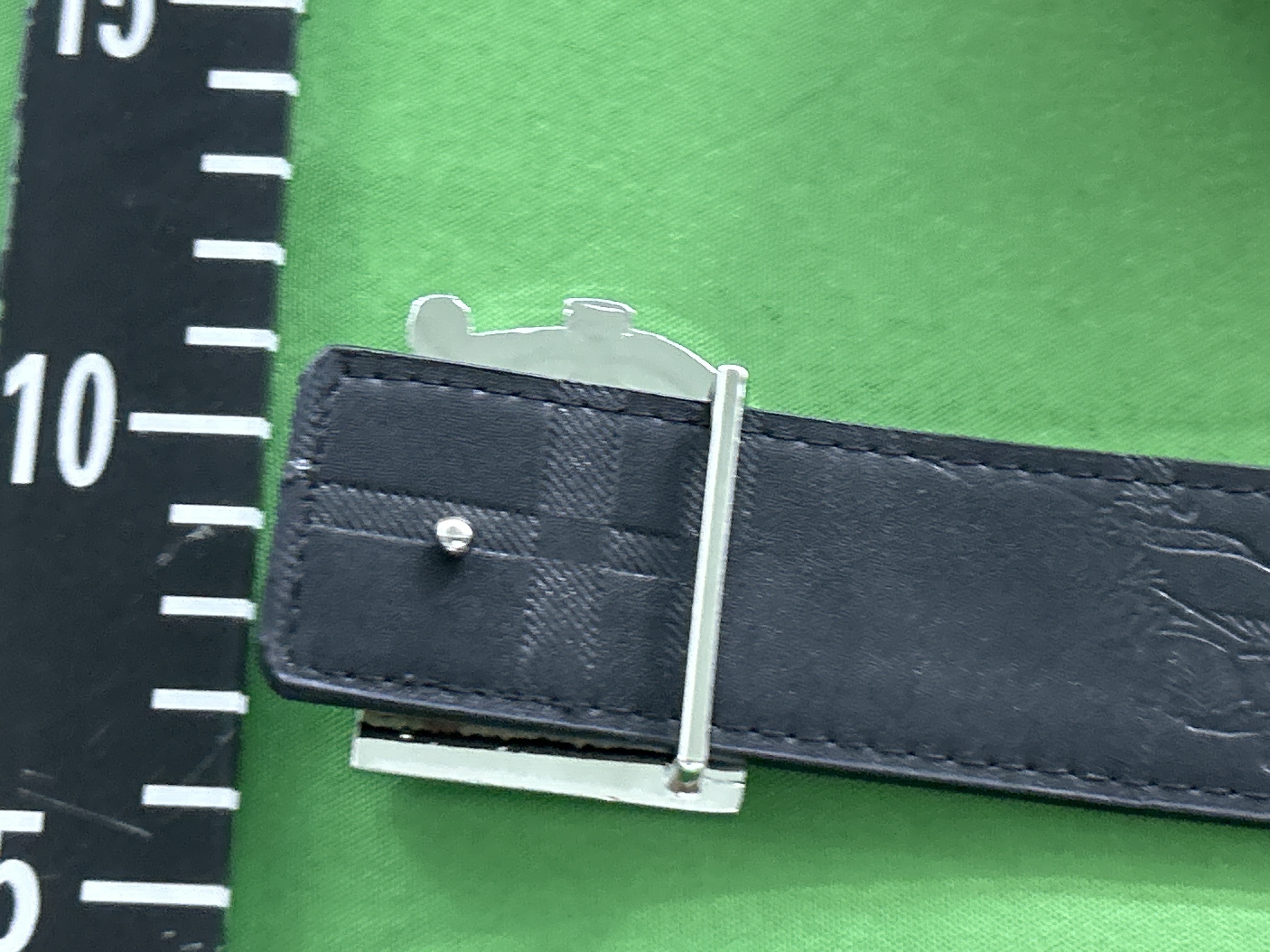 Foto QC 5 de Burberry Plaque Buckle Reversible Belt Vintage Check