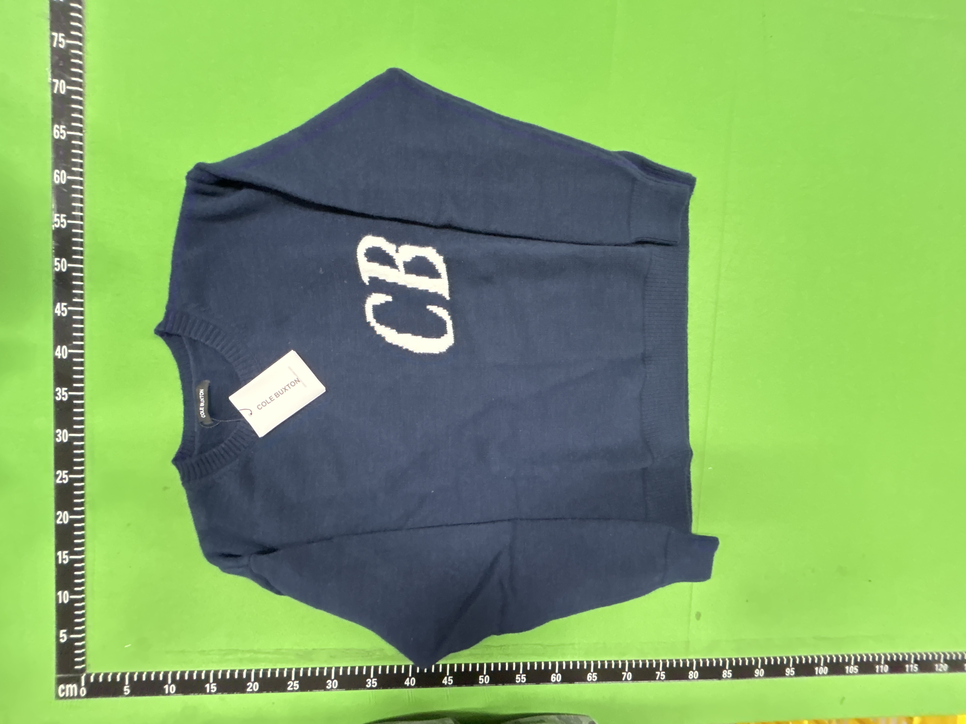 Foto QC 3 de Cole Buxton CB Logo Knit Hoodie Sweater Off White