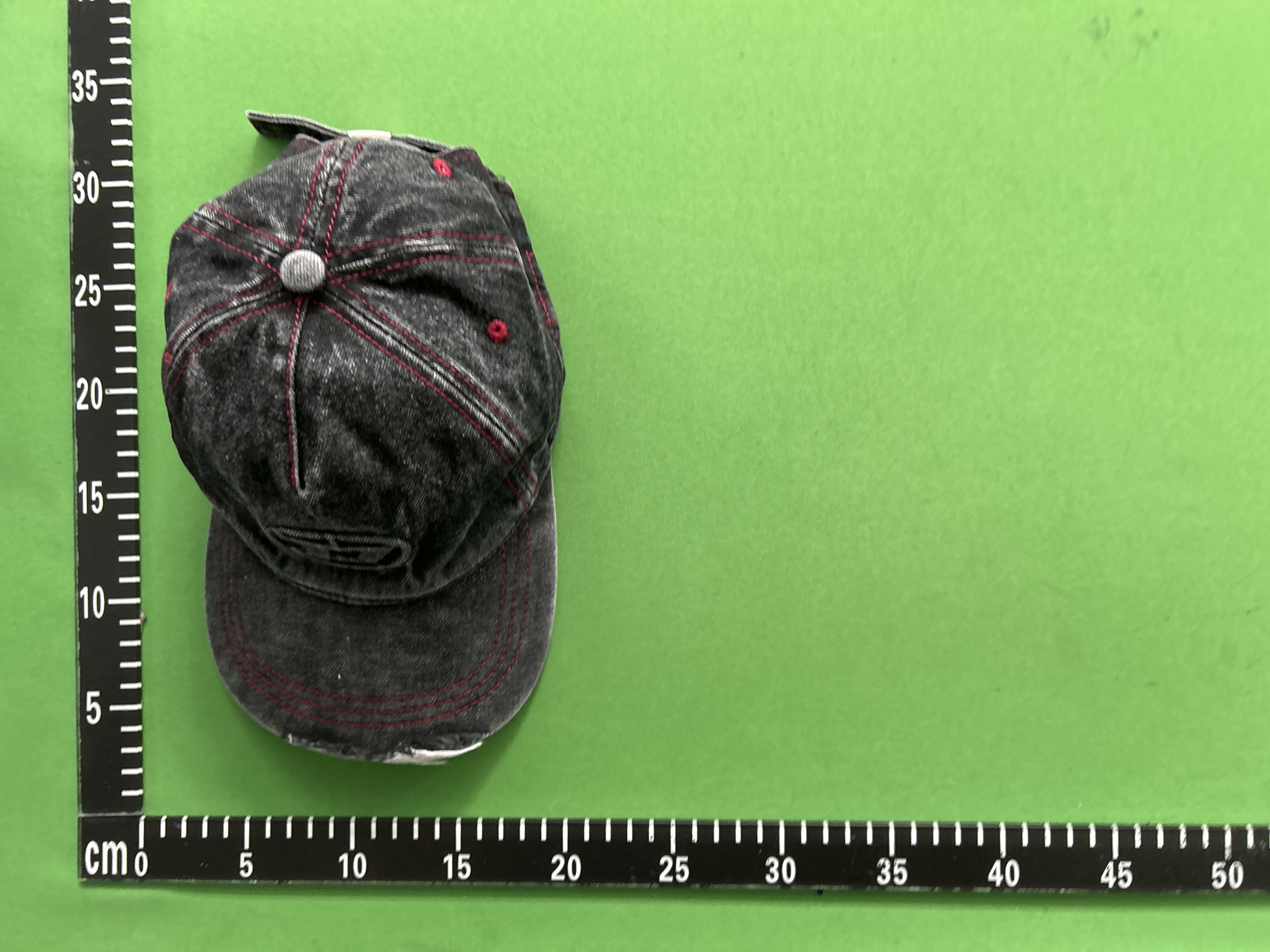 Foto QC 8 de Diesel Oval D Logo Cap Distressed Blue Denim