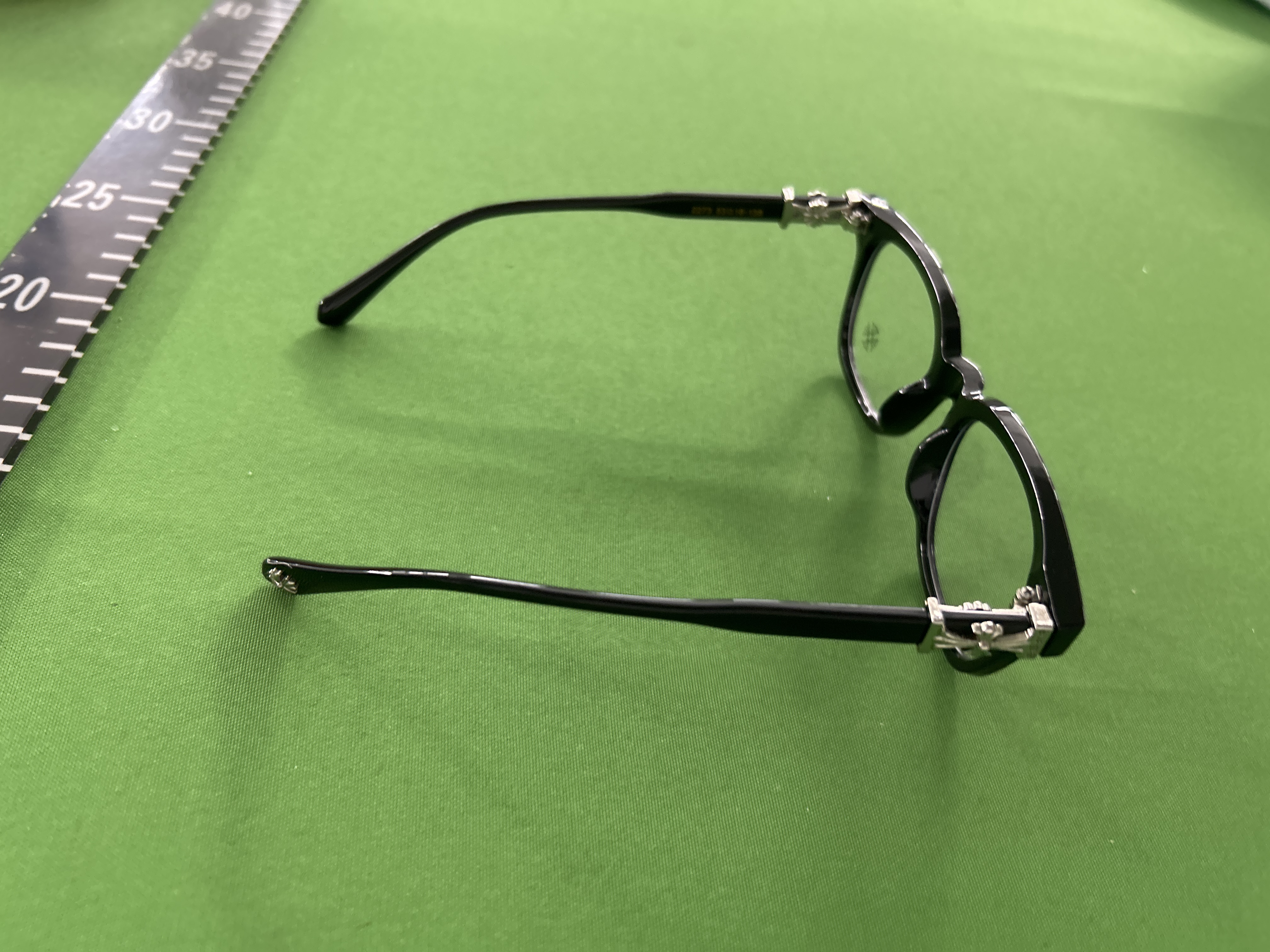 Foto QC 6 de Chrome Hearts Square-Frame Acetate Eyeglasses Black Clear (2273)