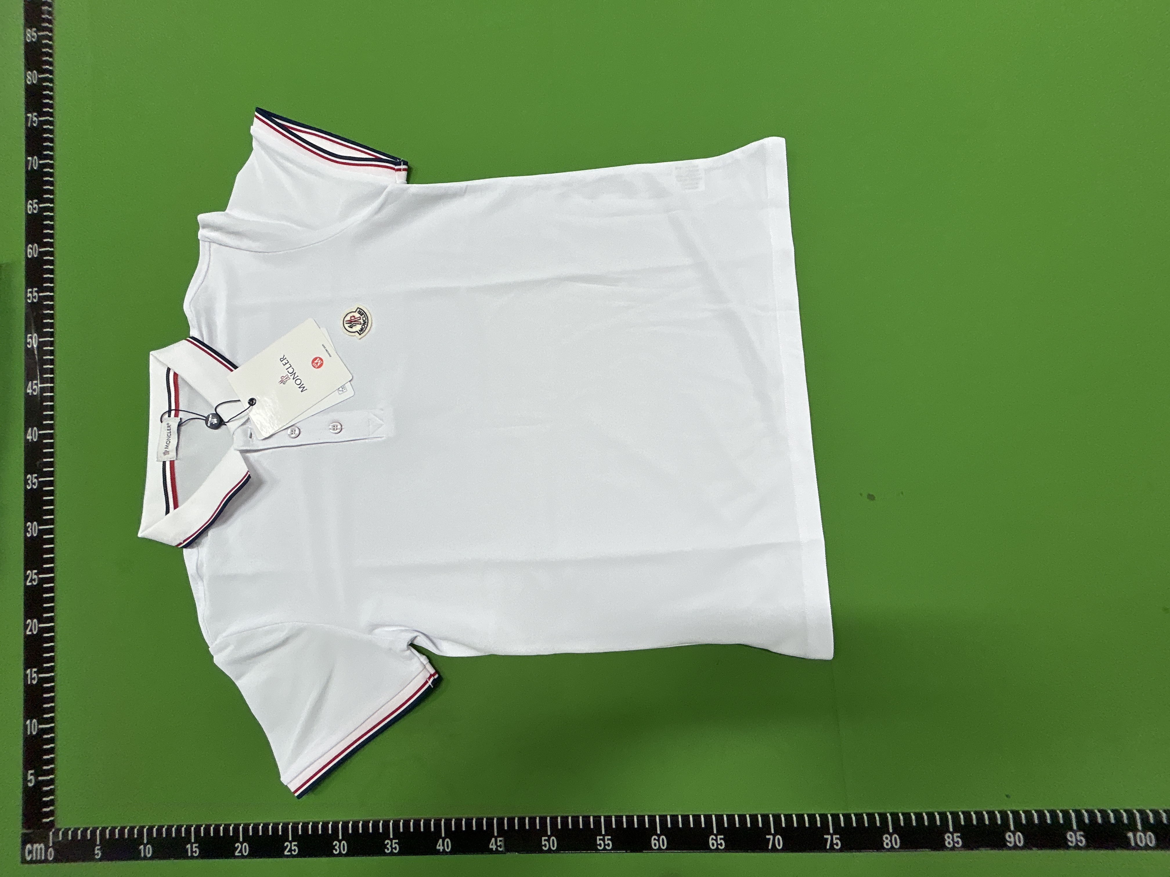 Foto QC 3 de Moncler Tricolor Trim Polo Shirt Grey