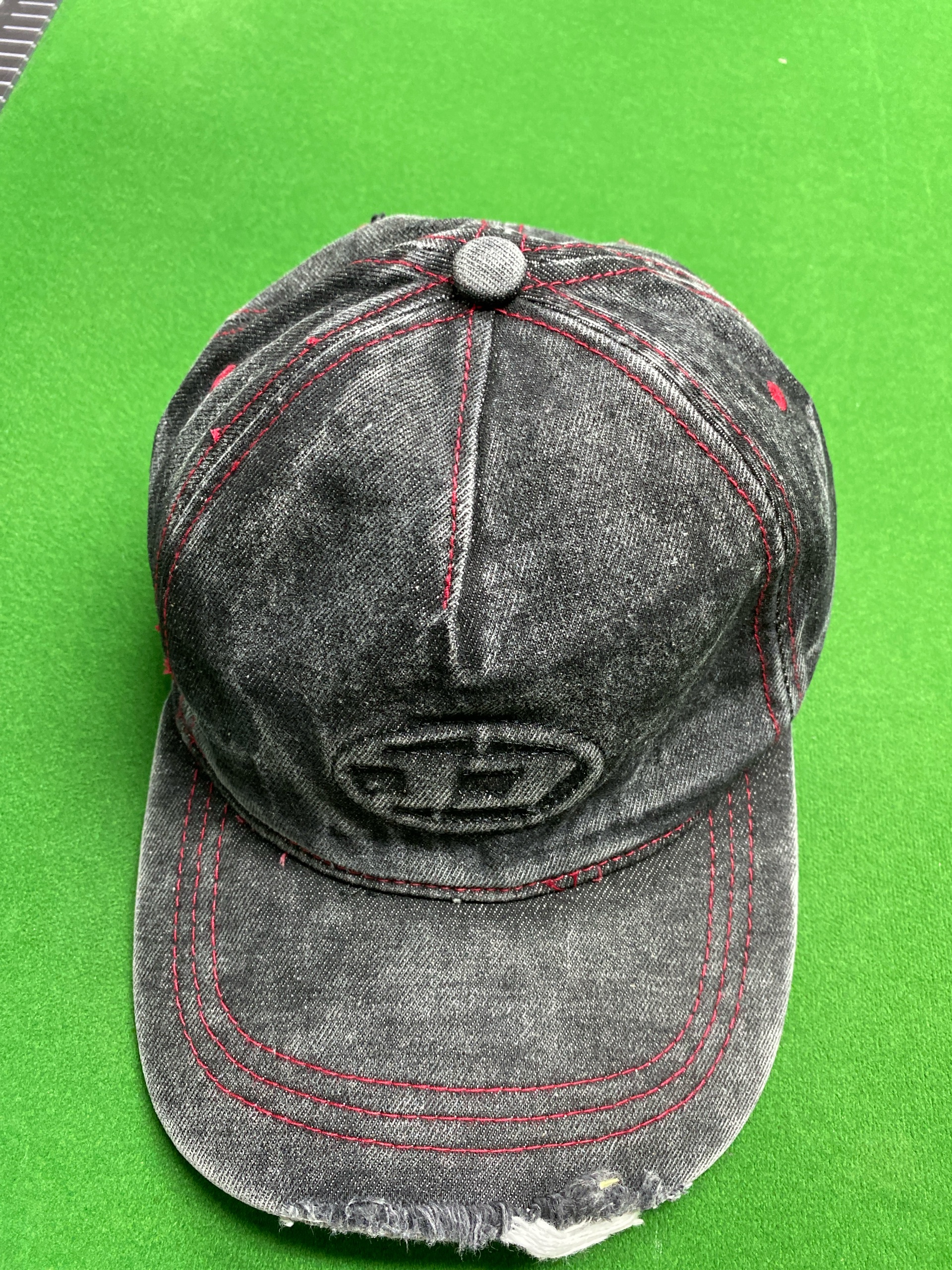 Foto QC 7 de Diesel Oval D Logo Cap Distressed Blue Denim