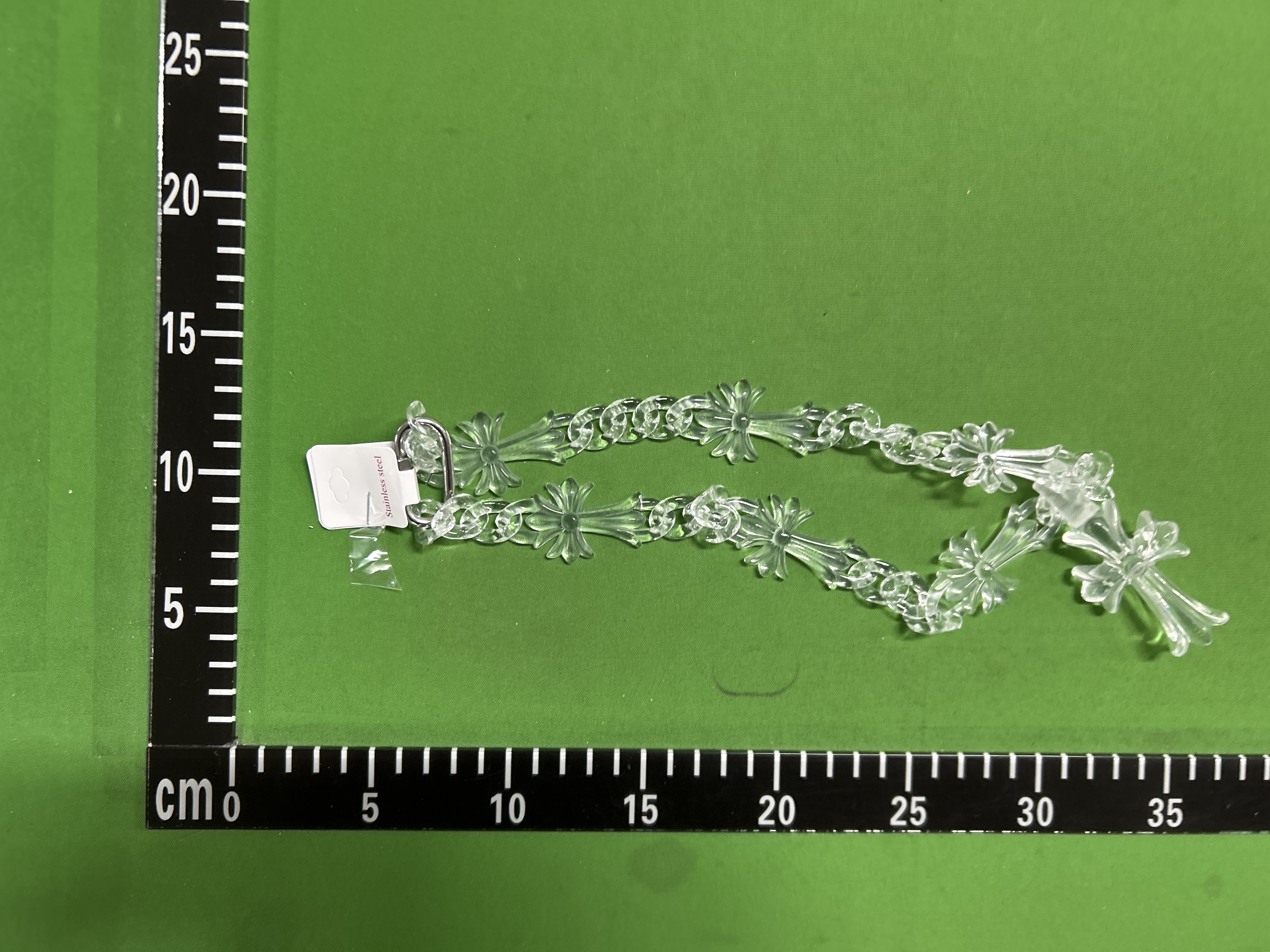 Foto QC 1 de Chrome Hearts Cross Necklace Resin Clear