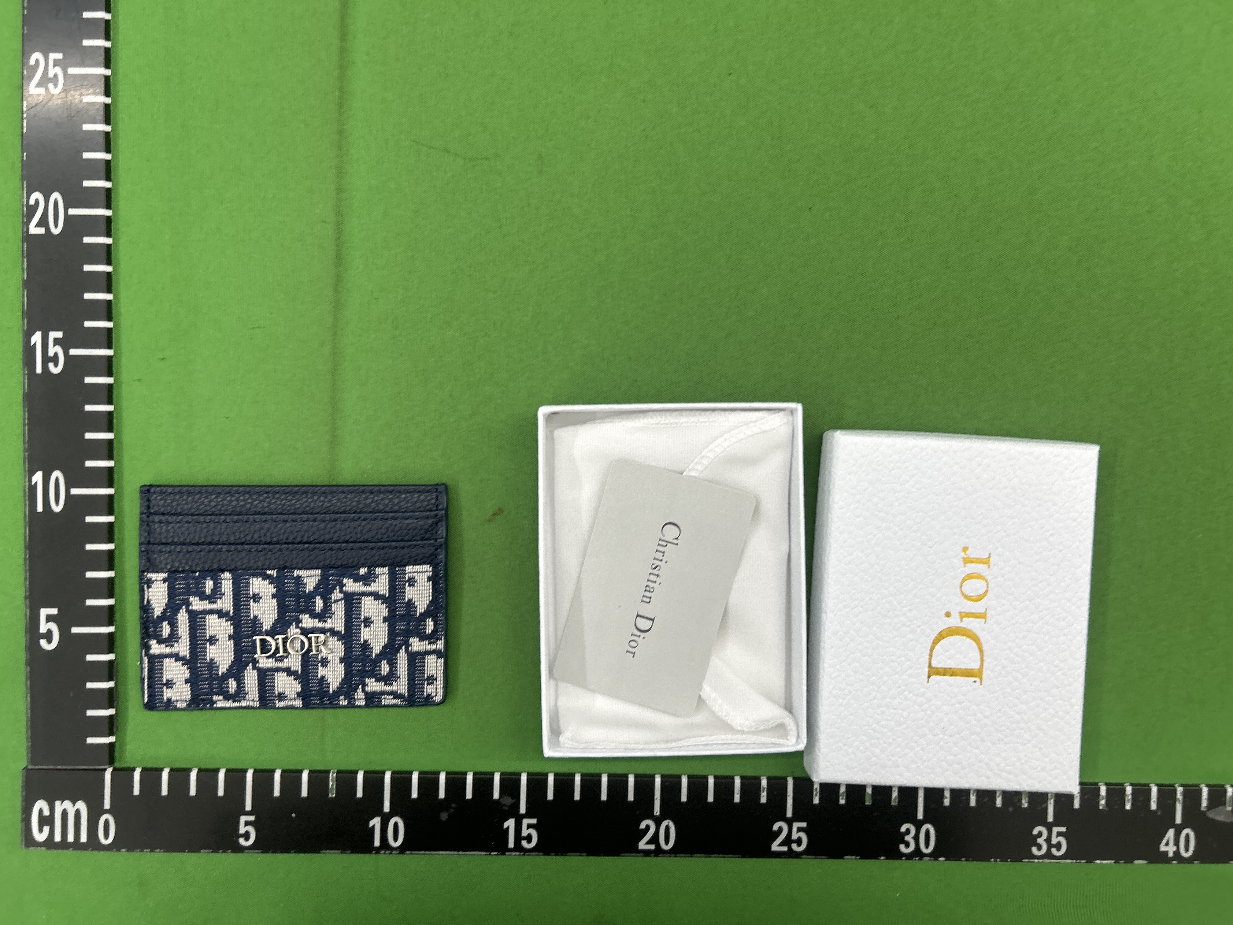 Foto QC 4 de Dior Oblique Card Holder Jacquard Burgundy