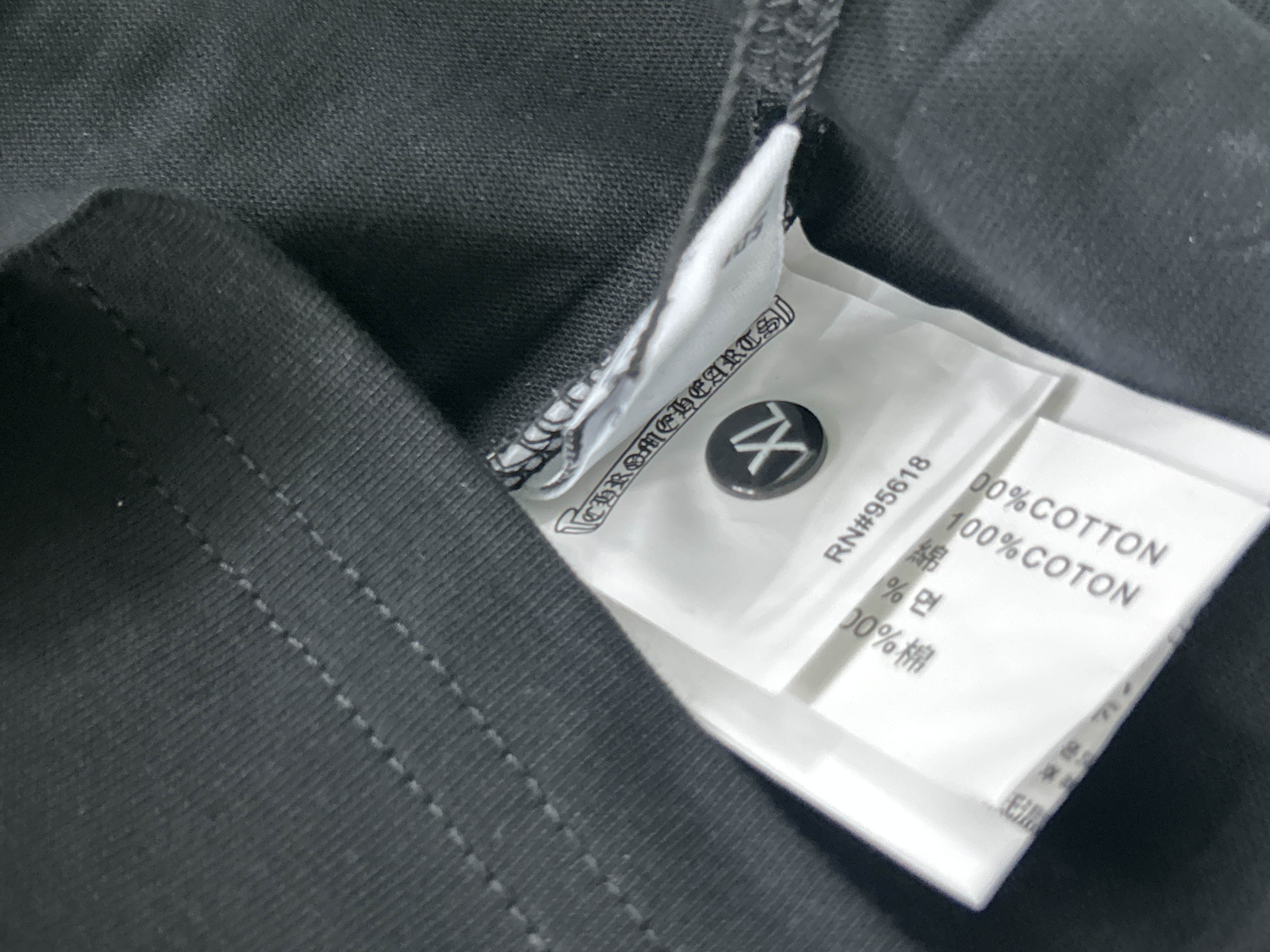 Foto QC 4 de Chrome Hearts Horseshoe Logo Raglan Long-Sleeve T-shirt White Black