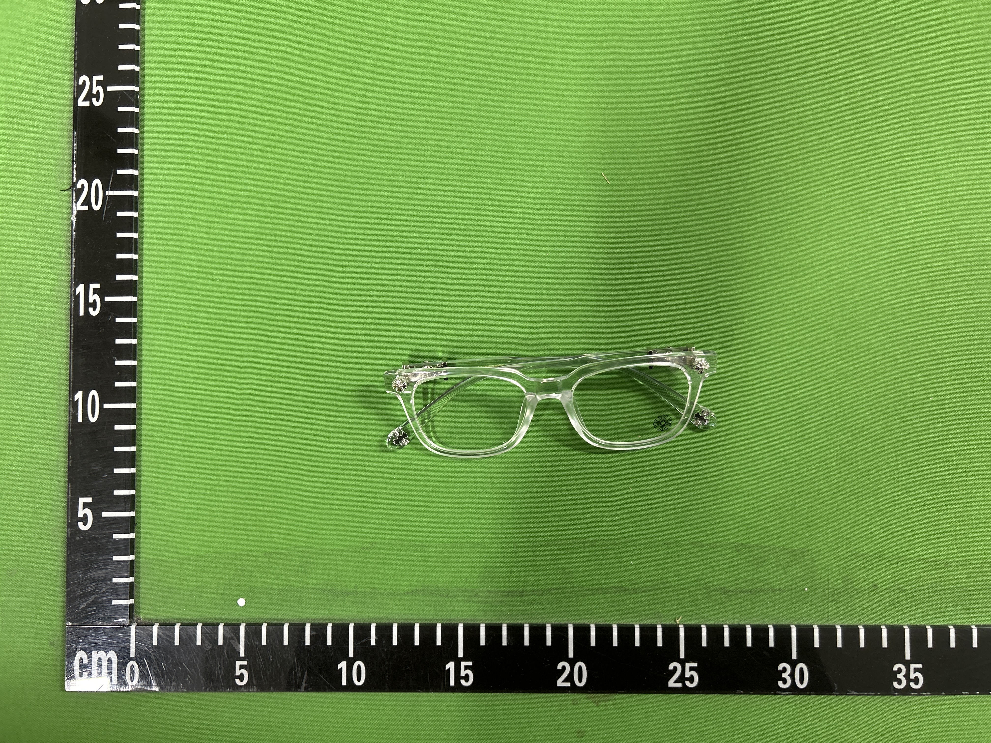 Foto QC 8 de Chrome Hearts Square-Frame Acetate Eyeglasses Clear (2273)