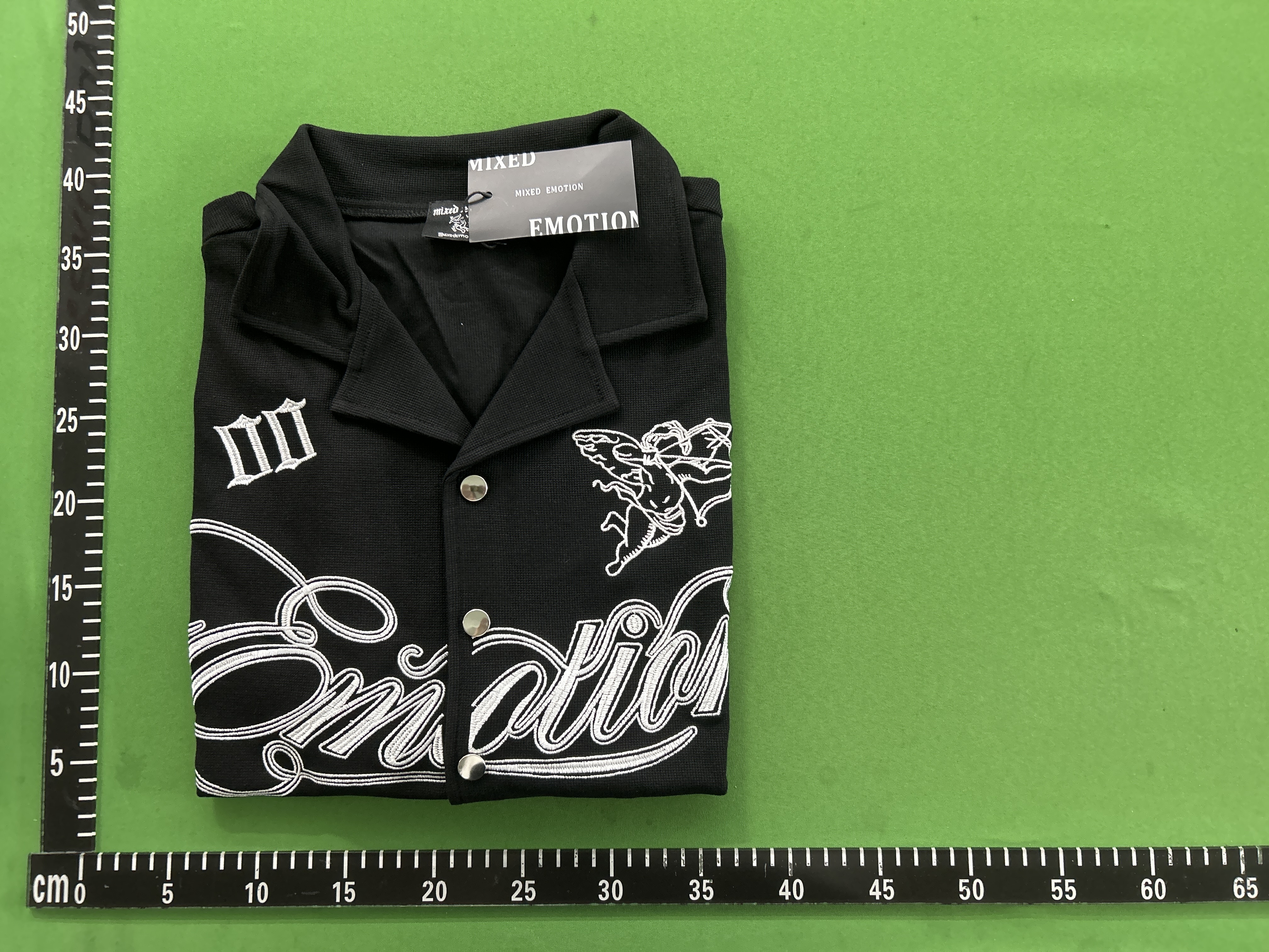Foto QC 5 de Loso Emotions Never Die Hoodie Jacket Rhinestone Black