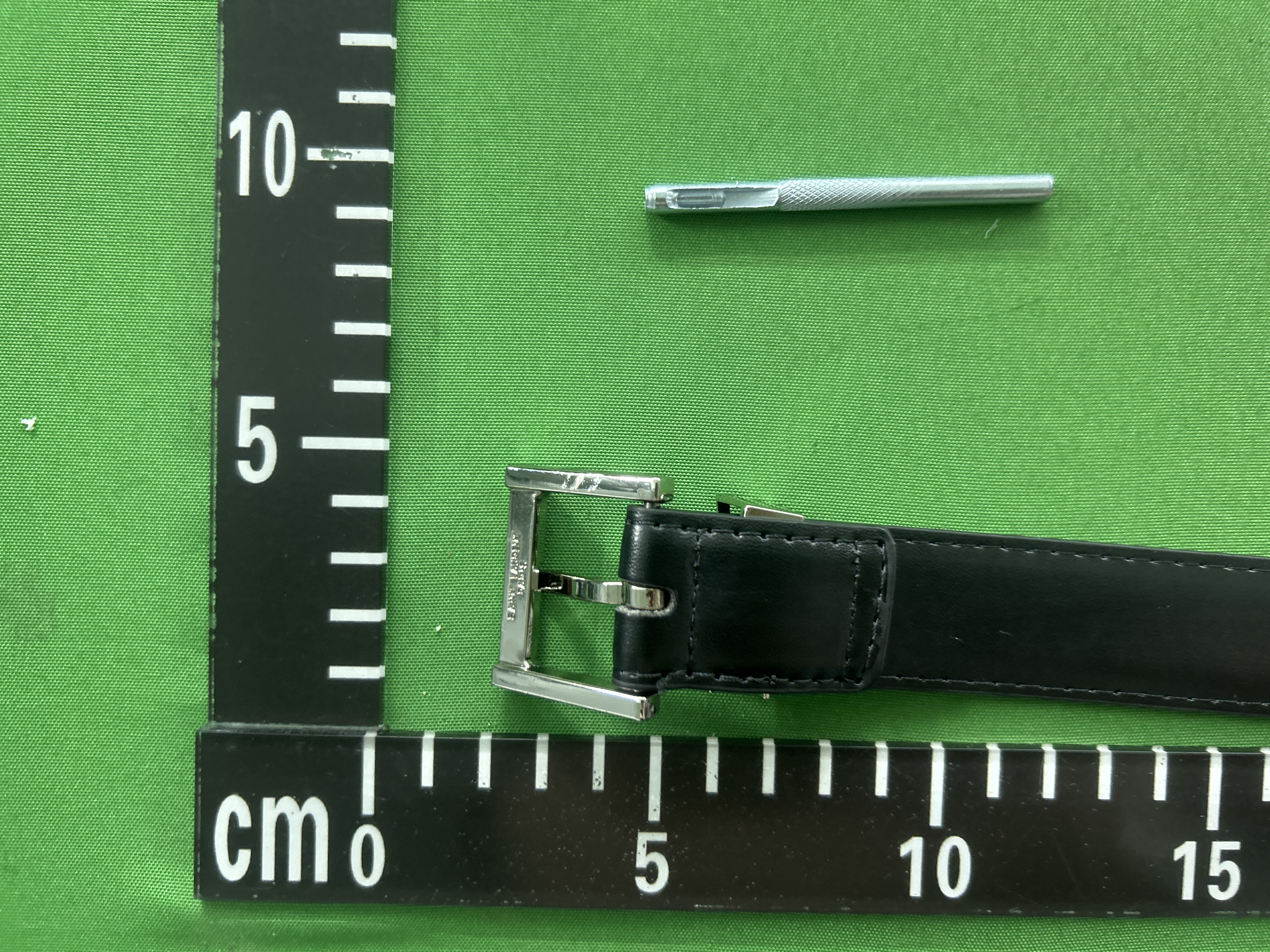 Foto QC 6 de Saint Laurent Monogram Pin Buckle Belt Black Leather