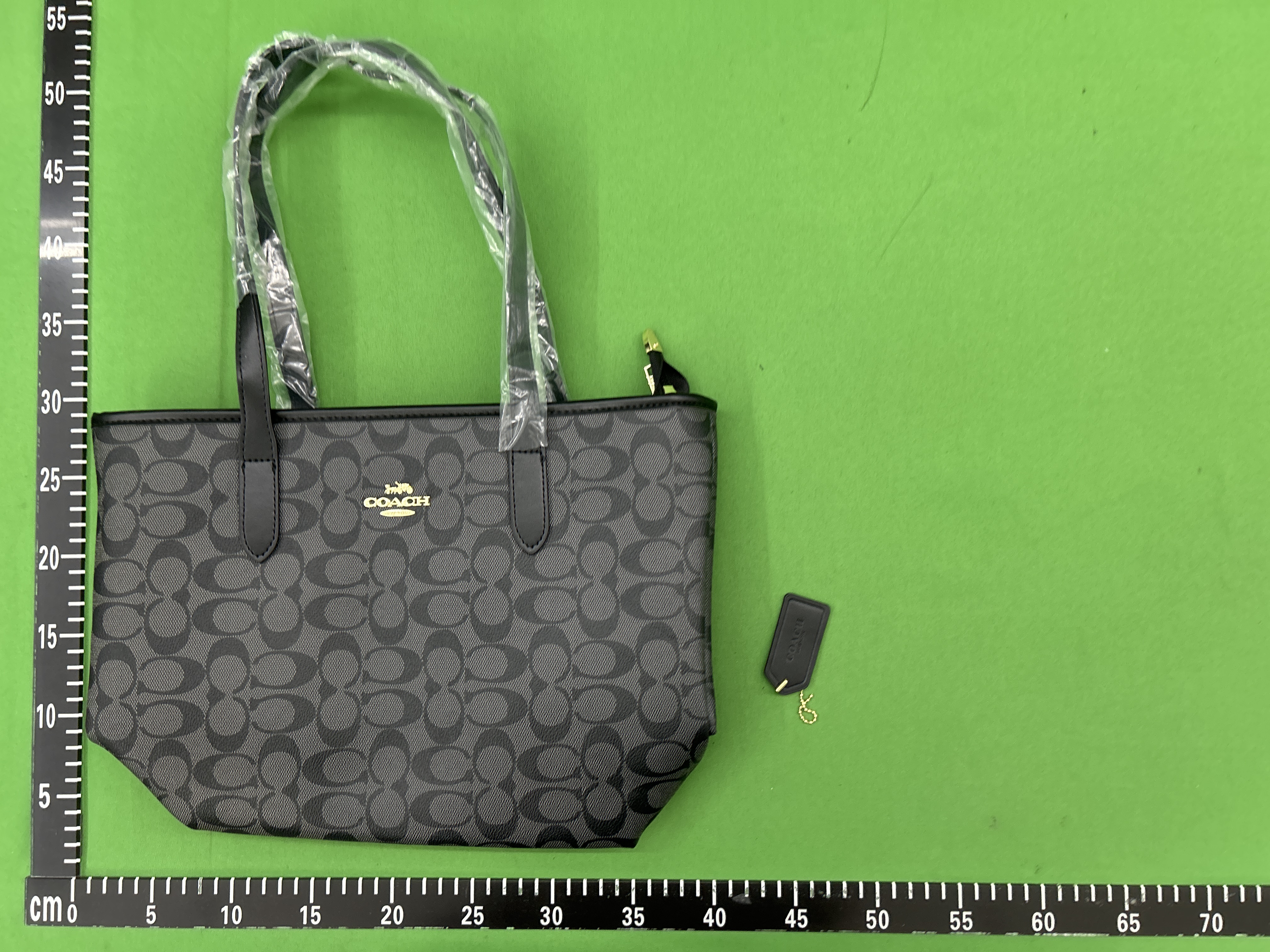 Foto QC 8 de Coach City Tote Signature Canvas Charcoal Black