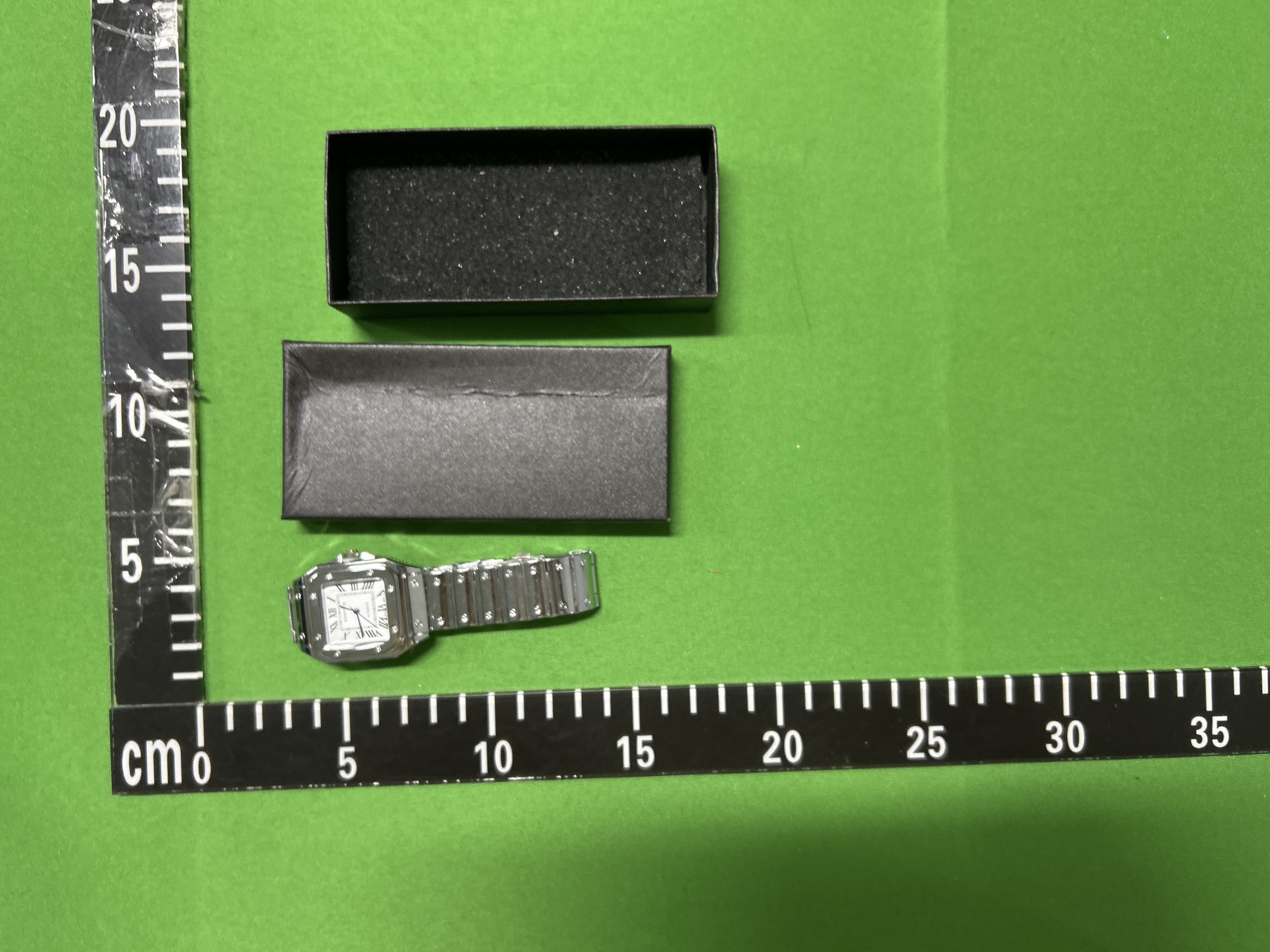 Foto QC 7 de Cartier Santos Medium Blue Dial WSSA0063