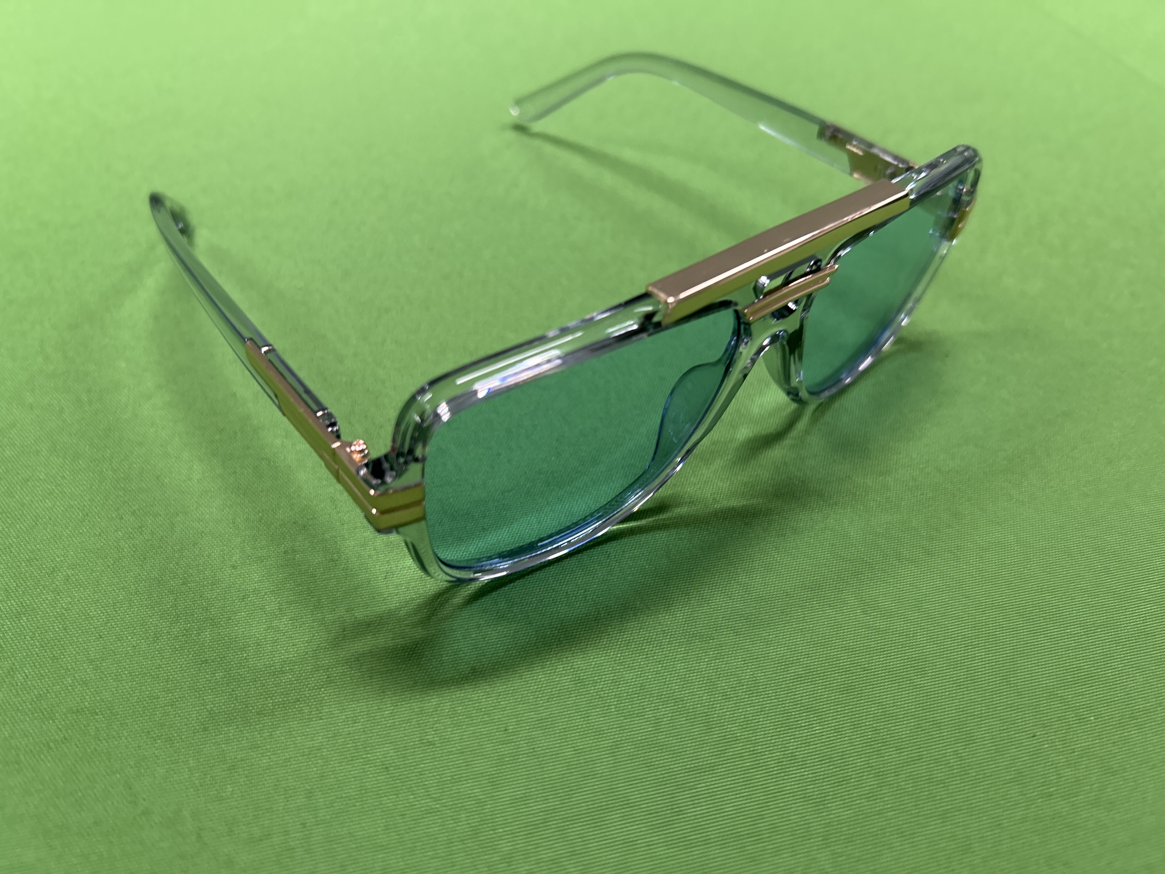 Foto QC 4 de Other Aviator Metal Sunglasses Black Gold Brown