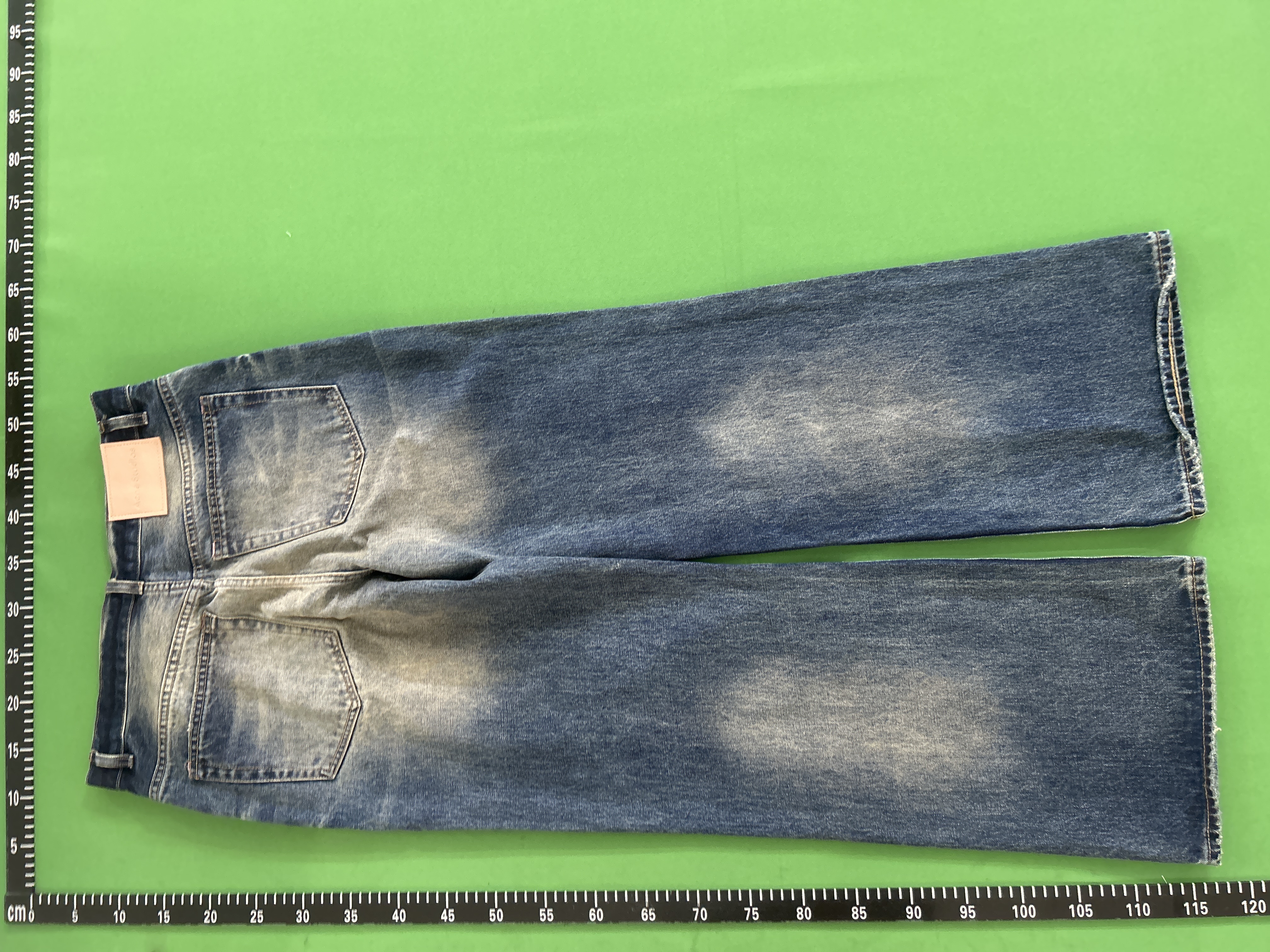 Foto QC 3 de Acne Studios 2021M Jeans Mud Dye Distressed Bootcut Blue