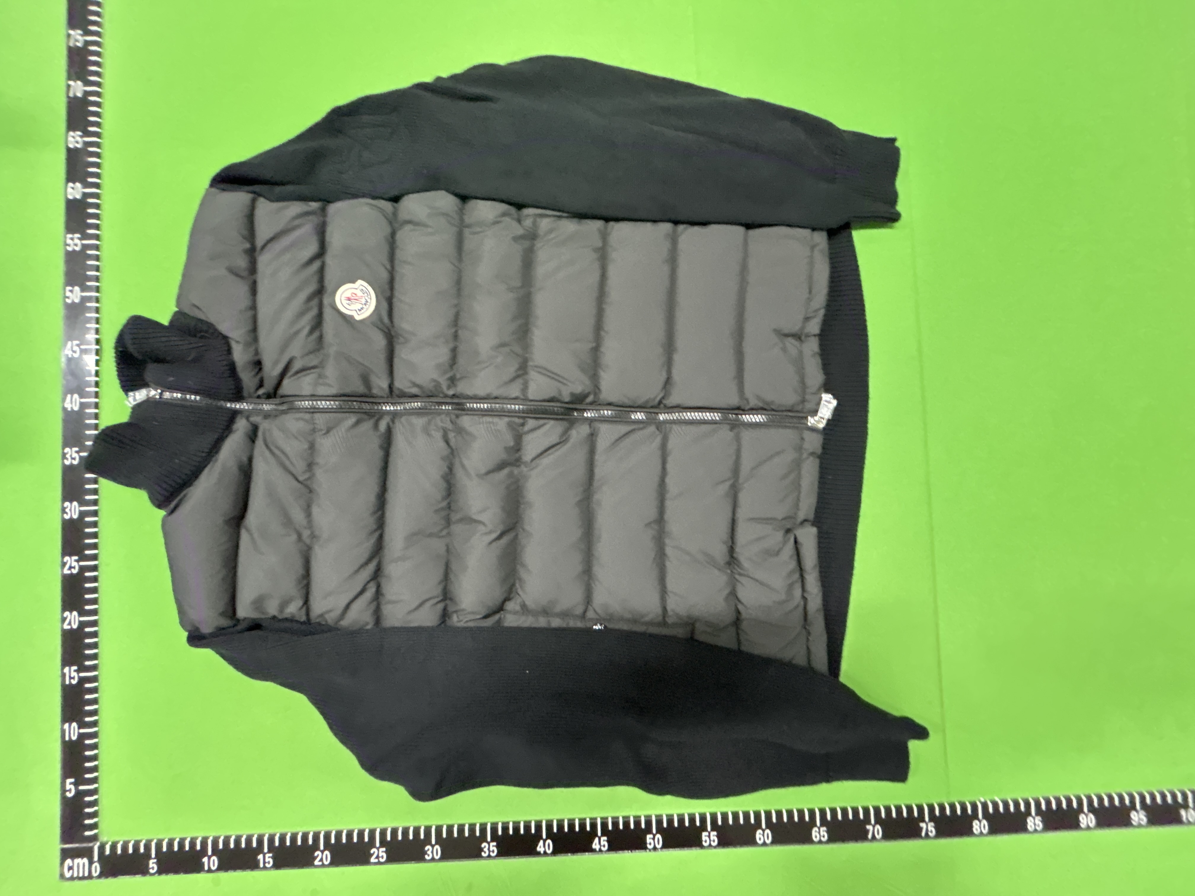 Foto QC 6 de Moncler Cardigan Down Jacket Knit Panel White