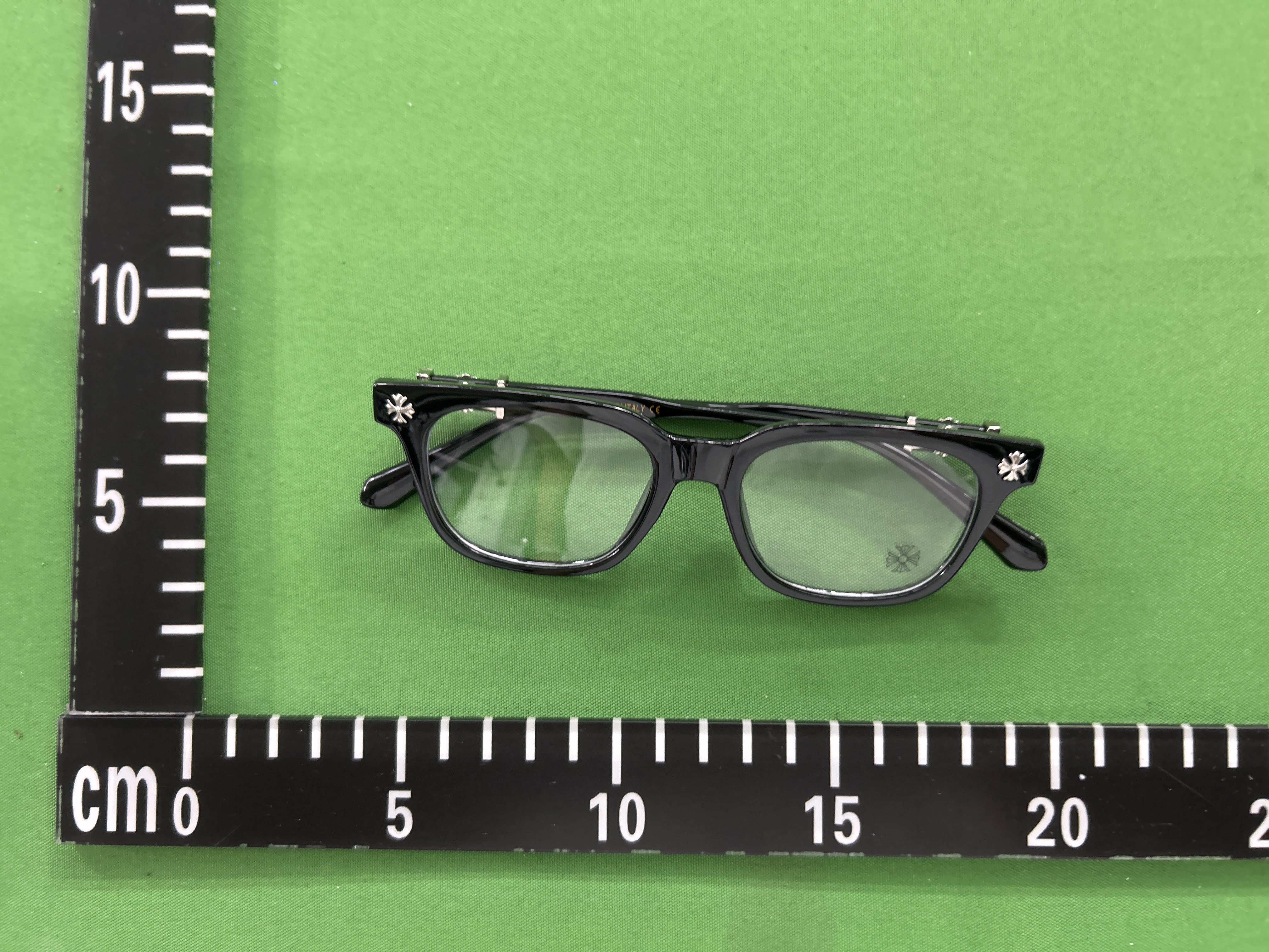 Foto QC 7 de Chrome Hearts Square-Frame Acetate Eyeglasses Black Clear (2273)