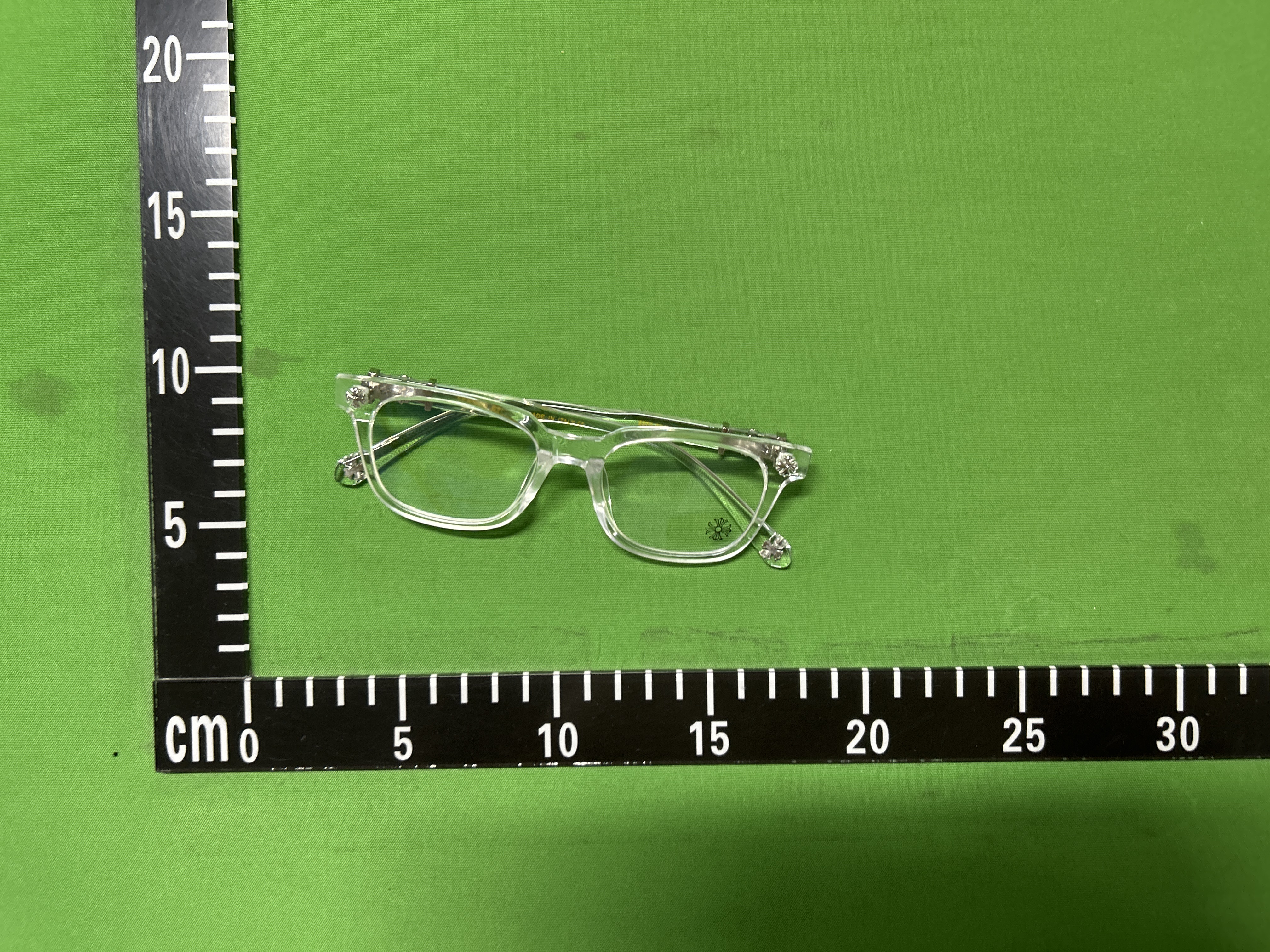 Foto QC 6 de Chrome Hearts Square-Frame Acetate Eyeglasses Black Gold (2273)